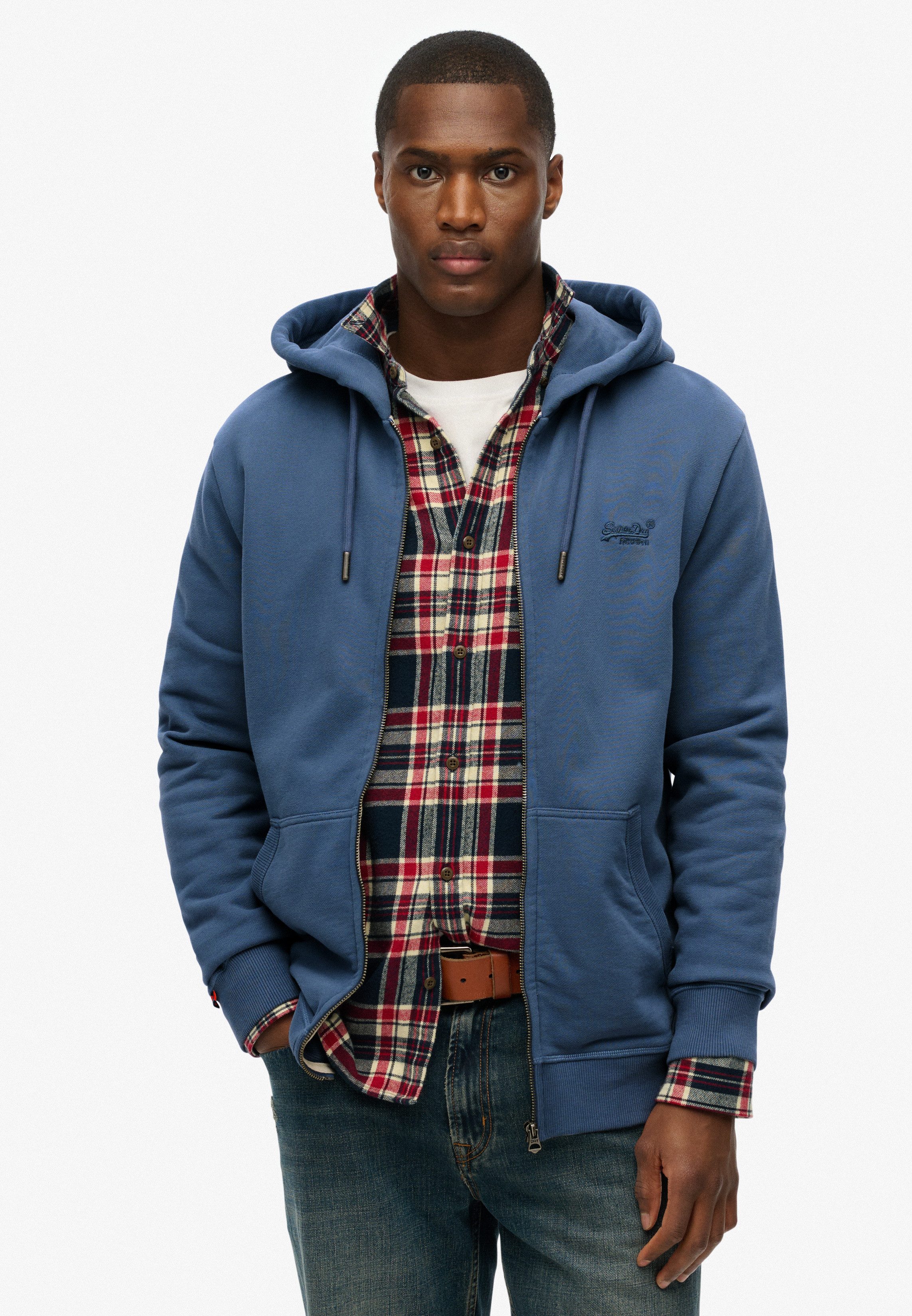 Superdry  Sweatshirt Essential Logo-Kapuzenpullover mit Reißverschluss günstig online kaufen