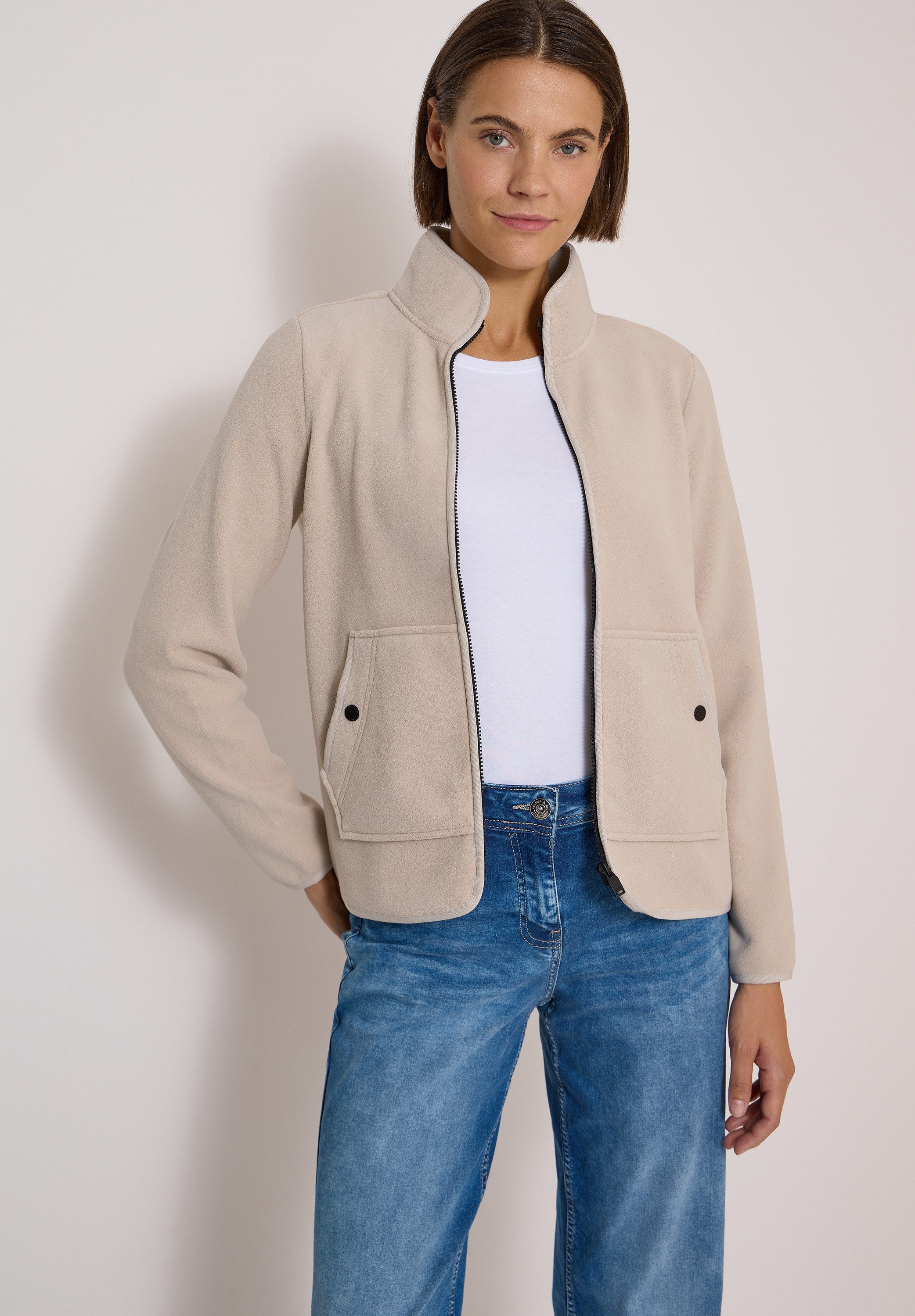 CECIL Sweatjacke mit Kängurutasche