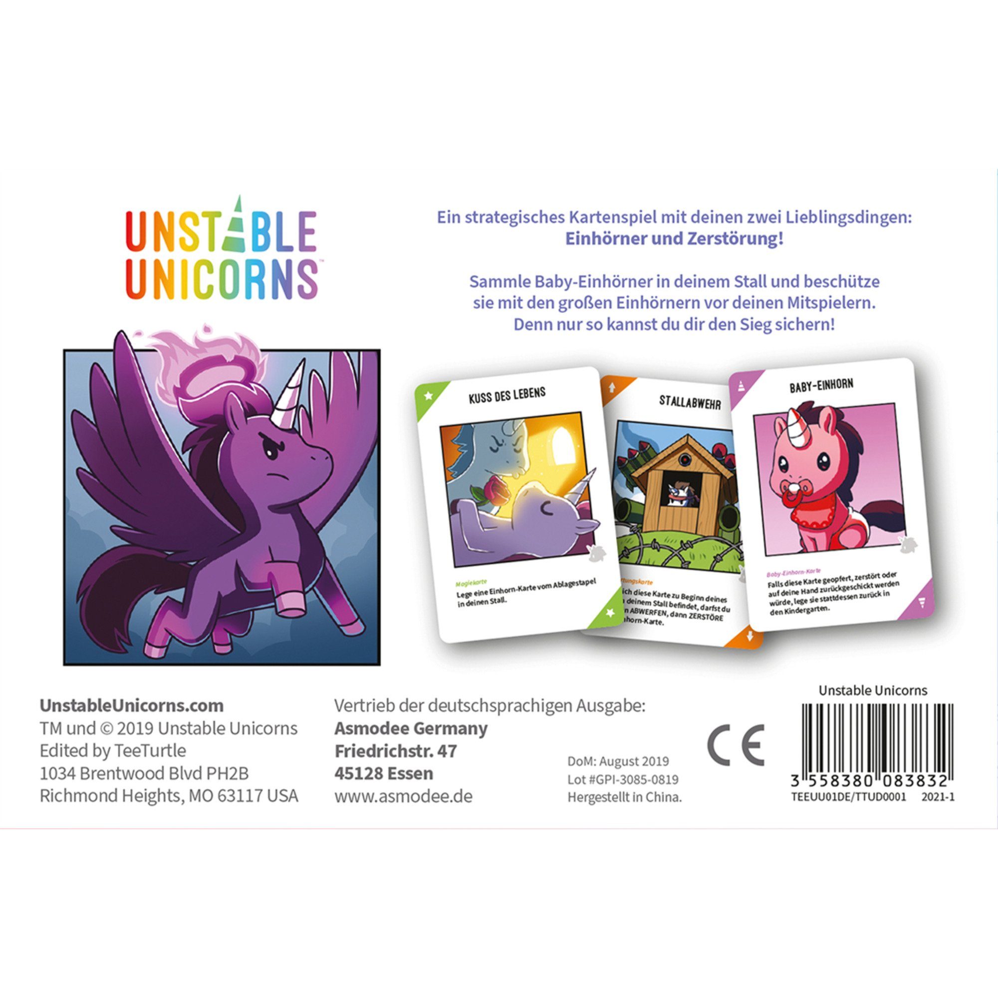 Unicorns, Asmodee Kartenspiel Spiel, Unstable Asmodee