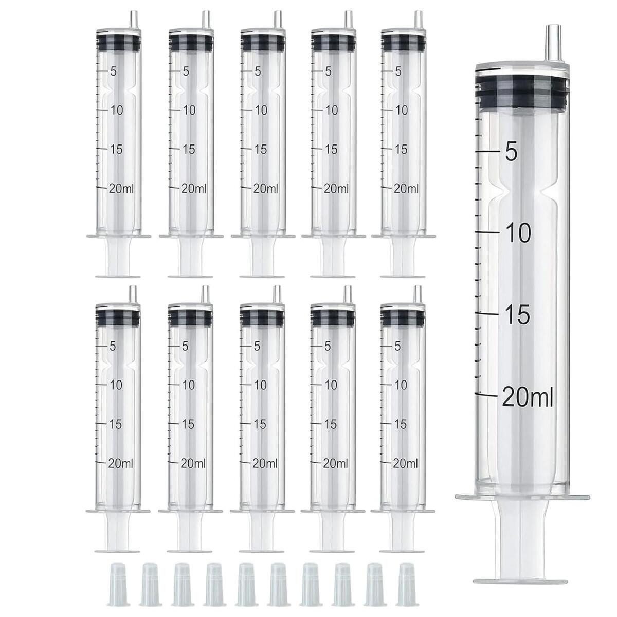 FELIXLEO Absaugspritze 20 Stück 20ml Spritze mit Deckel Kunststoff Spritzen für Öl Haustier, (40-St)
