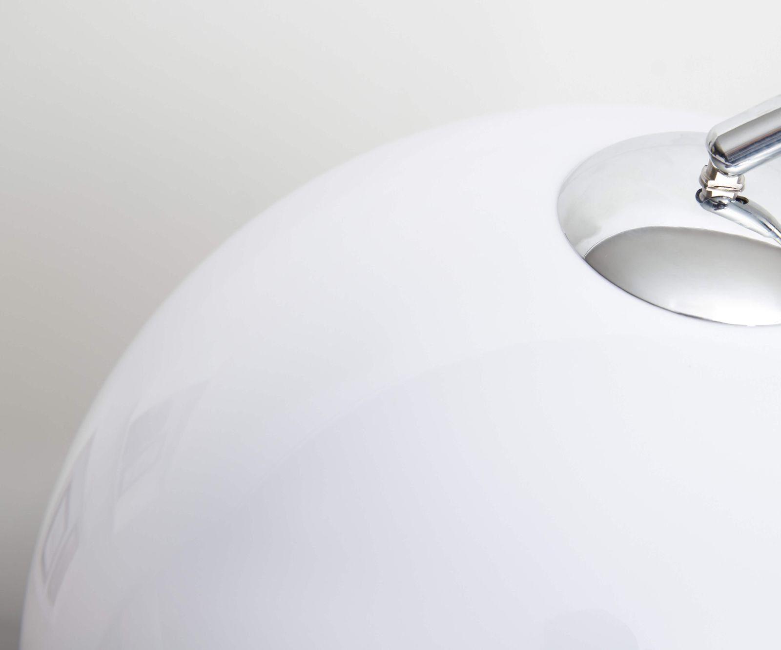 DELIFE Stehlampe Big-Deal, Eco Silber Schirm Betonfuß höhenverstellbar Bogenleuchte Grau Weiss