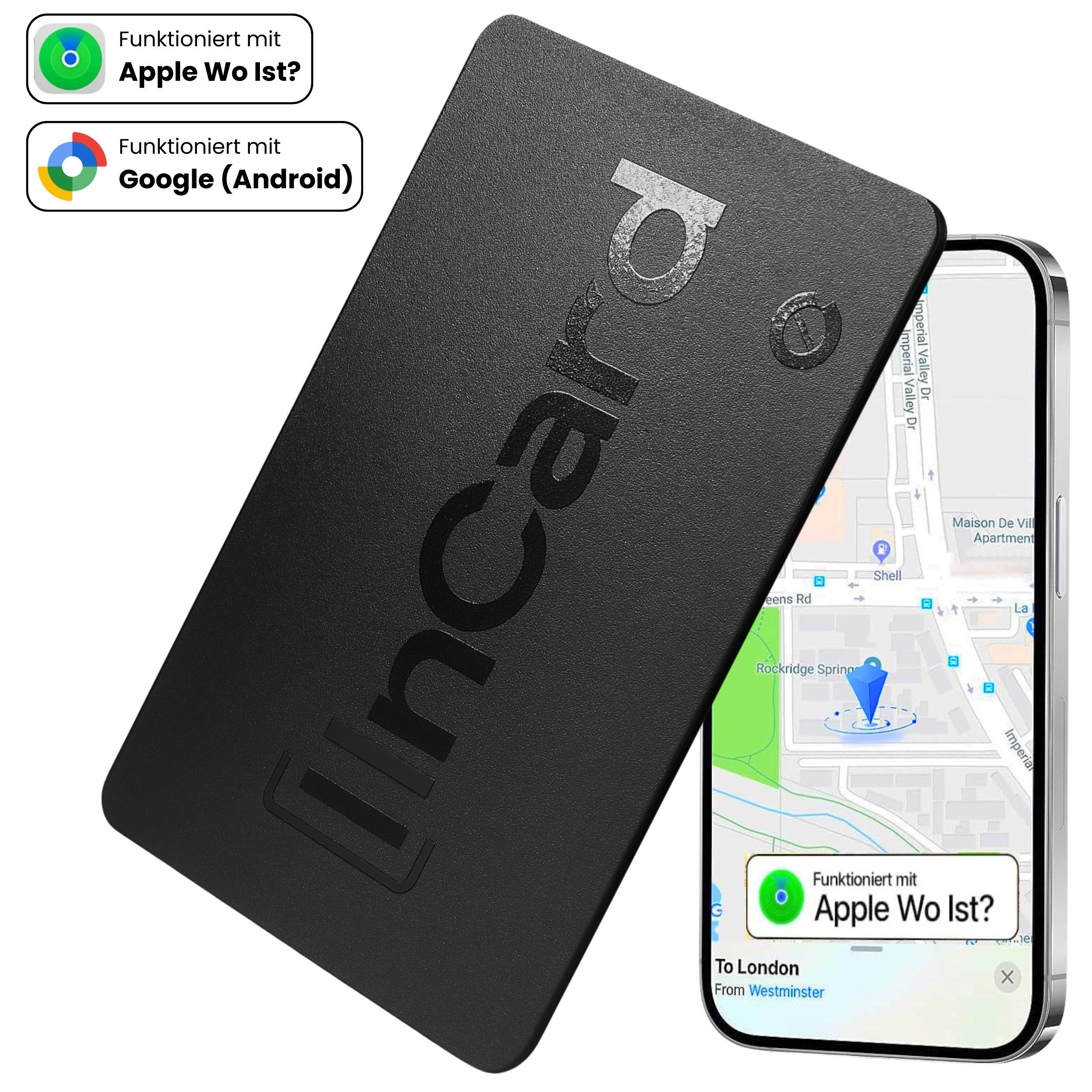 S&T Design Android GPS Smart Tag AirTag alternative [Android & iOS] Gps трекер (GPS Karte für die Brieftasche Ultradünn 1,7 mm IP68 Akku bis 5 Jahre)