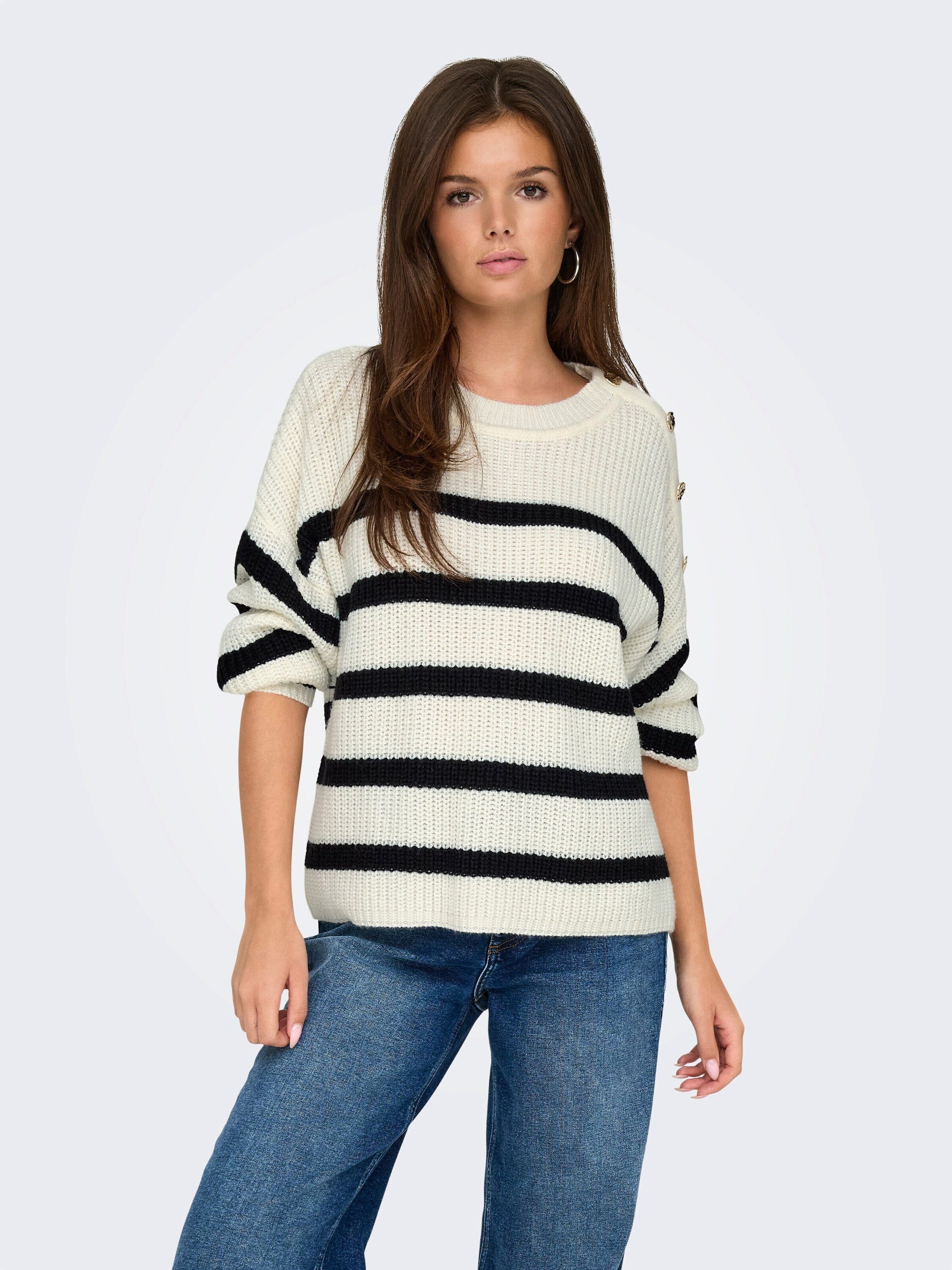 JDY Rundhalspullover JDYJusty (1-tlg) Plain/ohne Details