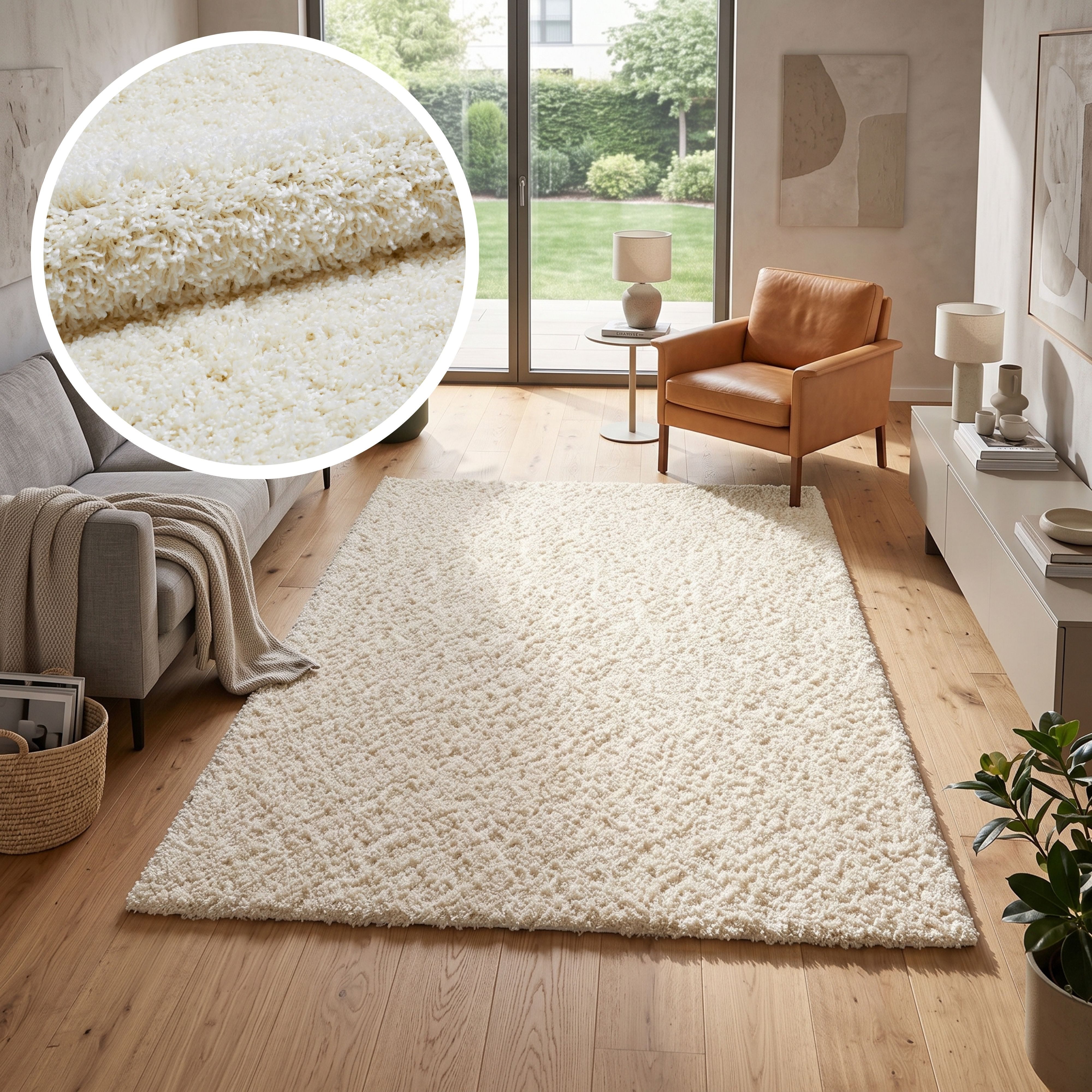 OTTO home Hochflor-Teppich Viva Shaggy, in Standard- und Premium-Qualität, 30 mm oder 45 mm Höhe, rechteckig, Uni Farben, einfarbig, weich, kuschelig, Läufer, Kundenliebling