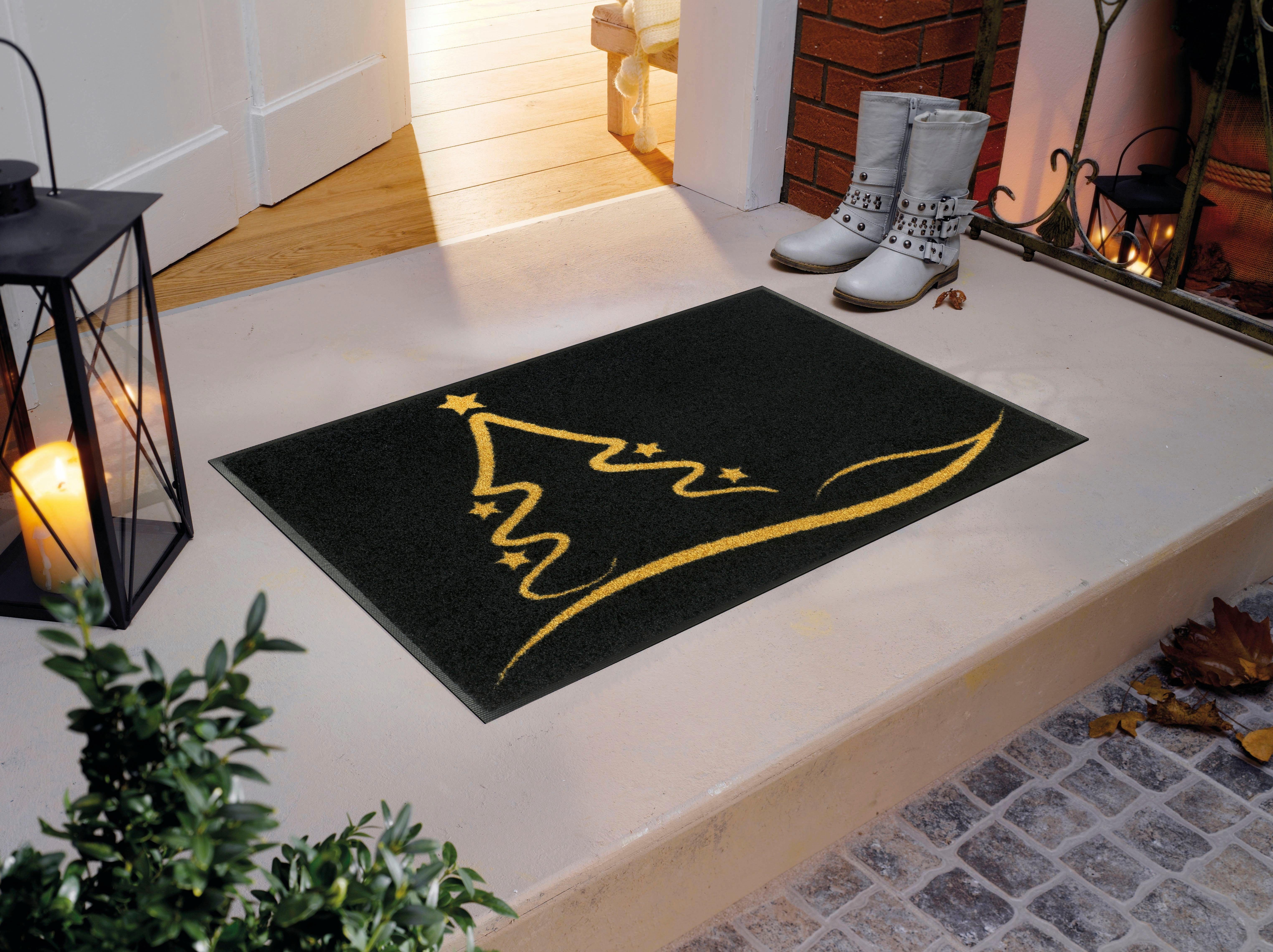 wash+dry by Kleen-Tex Fußmatte Golden Shine, rechteckig, Höhe: 7 mm, Schmut günstig online kaufen