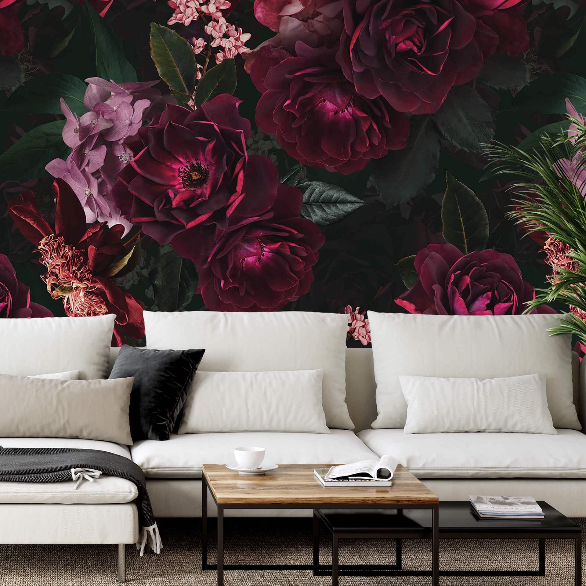 K&L Wall Art Vliestapete XXL Fototapete Natur Blumentapete große Naturtapete, floral, bedruckt, matt