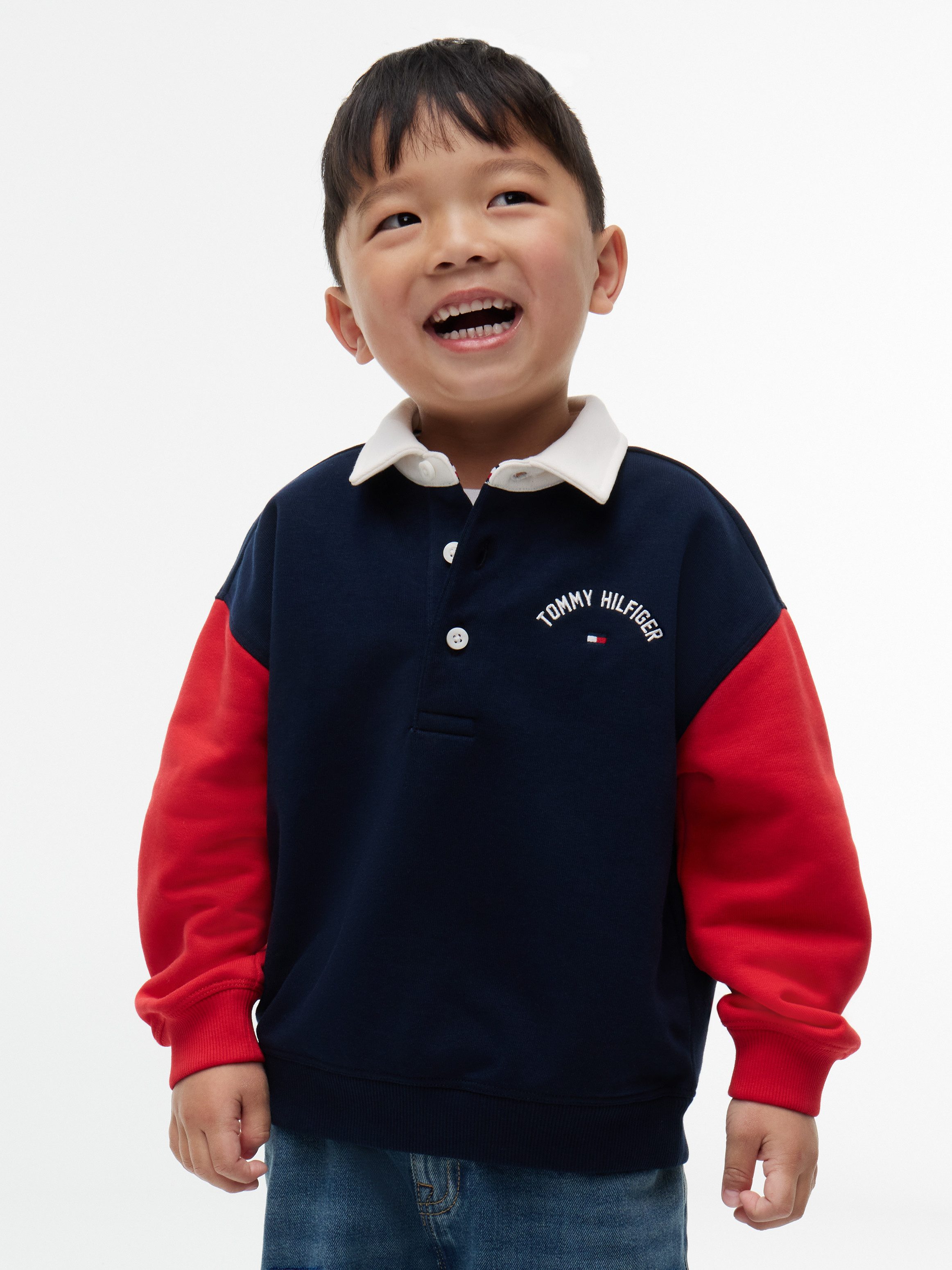 Tommy Hilfiger Sweatshirt Polokragen & Knopfleiste, für Kinder