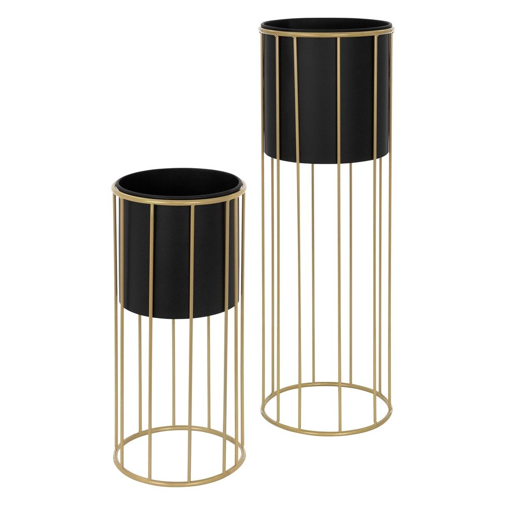 Blumenständer Pflanzenständer Set aus Metall Pflanztopf Deko Blumenhocker