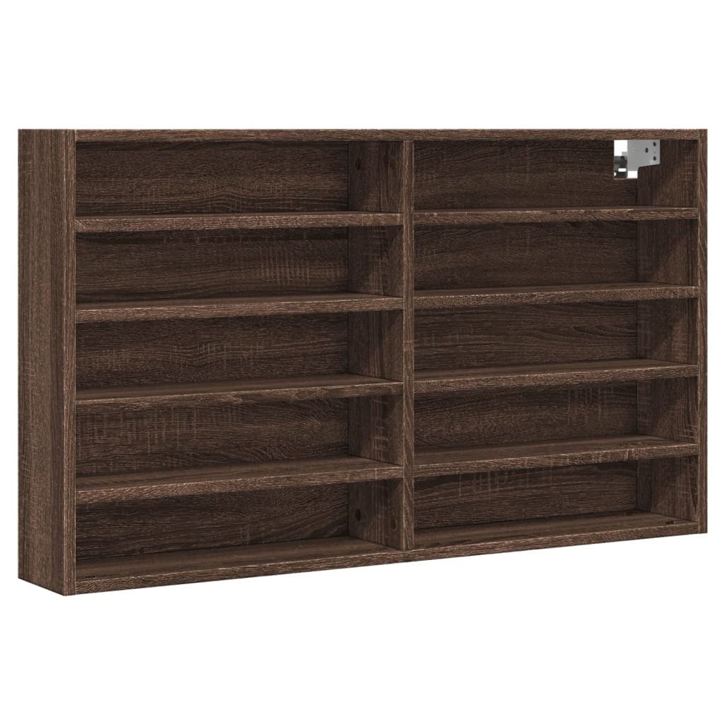 vidaXL Regal Vitrinenschrank Braun Eichen-Optik 100x15x58 günstig online kaufen