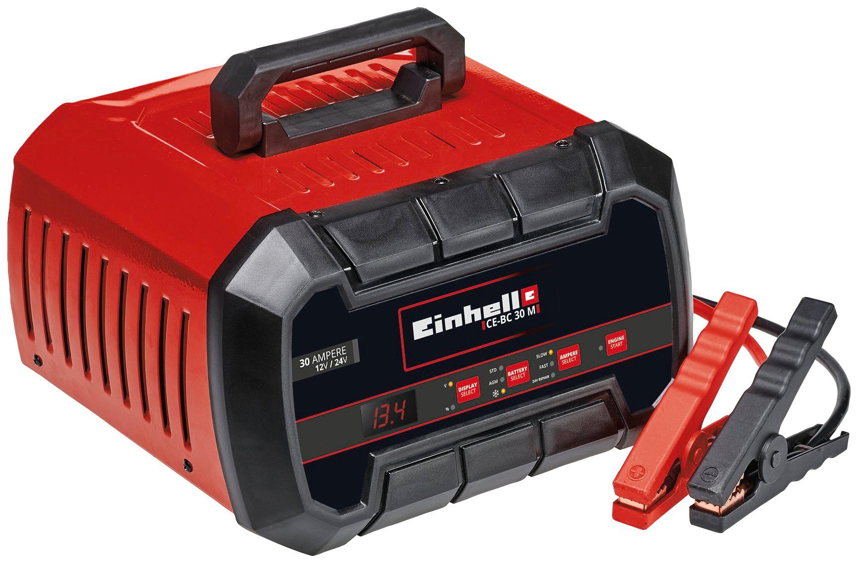 Einhell CE-BC 30 M Autobatterie-Ladegerät (30000 mA, 3-30 A, 12-24 V),  Mehrstufiger Ladezyklus, mikroporzessorgesteuert und -überwacht