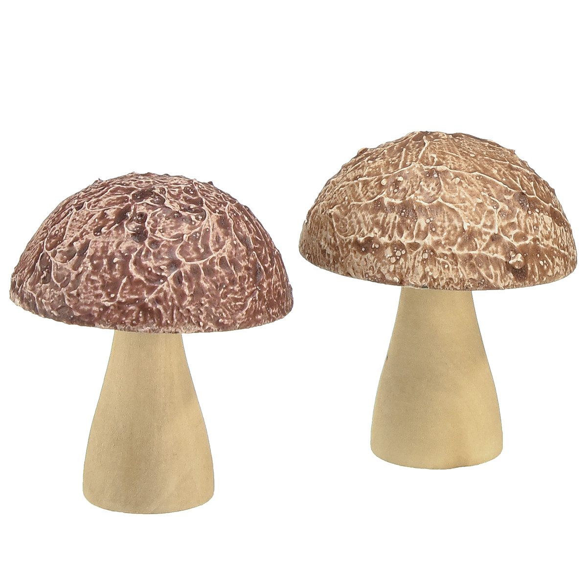 Florists Products Streudeko Holzpilze Deko Herbst Tischdeko Natur Braun 5×6cm 8St Set, 8 Stück