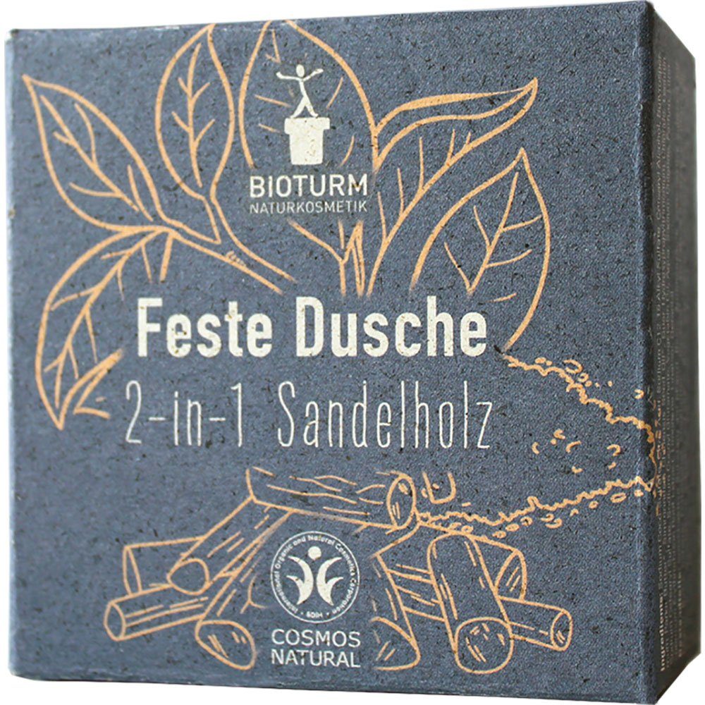 Bioturm Feste Duschseife Feste Dusche in Sandelholz, 100 g