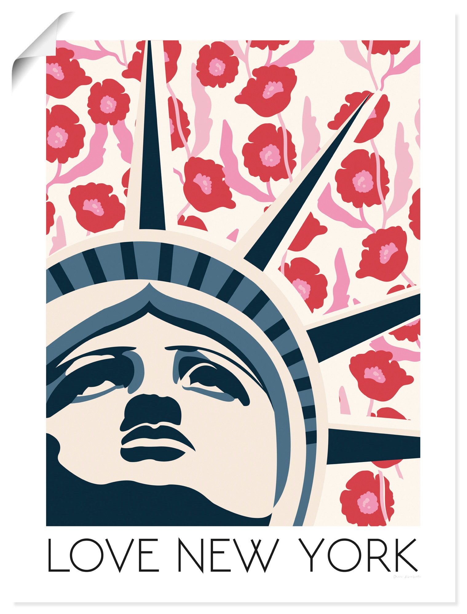 Artland Wandbild Love New York, Elemente der Architektur (1 St), als Alubild, Leinwandbild, Poster, Wandaufkleber in verschied. Größen