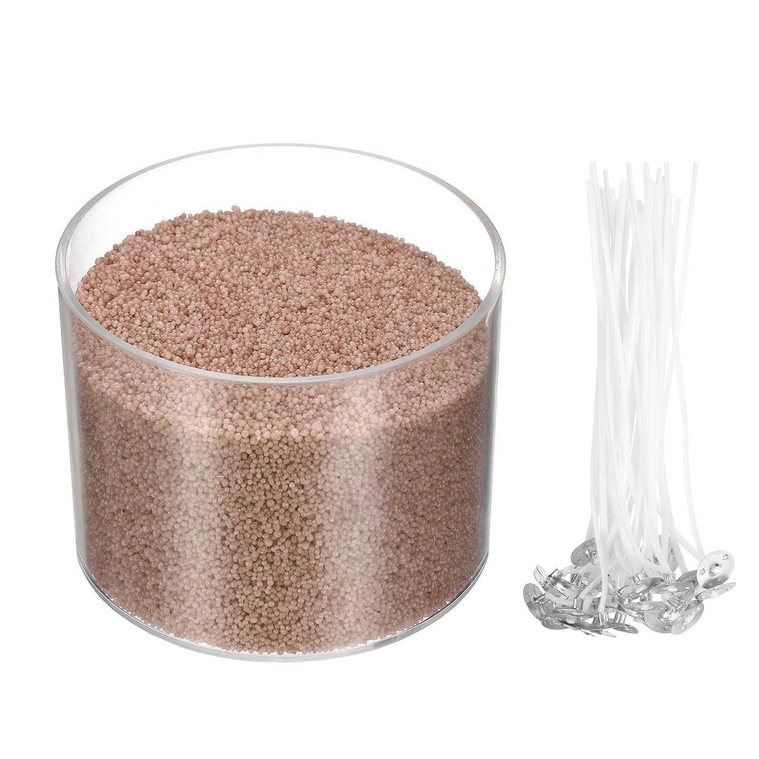 LuxusKollektion Duftkerze Kerzenwachs Perlen Braun 200g