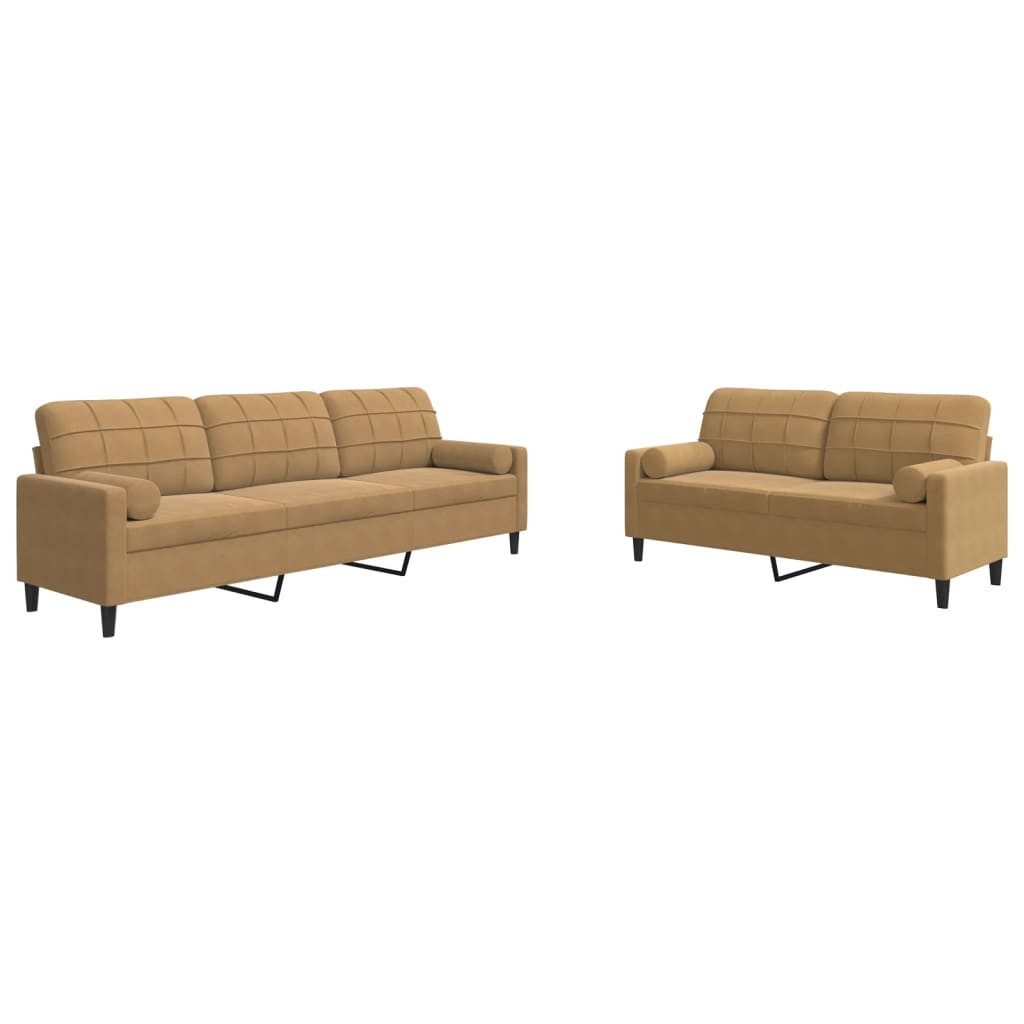 vidaXL Sofa 2-tlg. Sofagarnitur mit Kissen günstig online kaufen