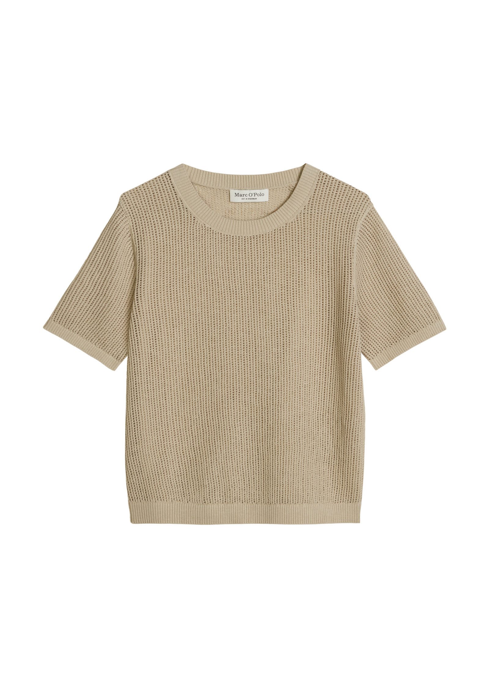 Strickpullover aus Baumwolle-Leinen-Slub-Garn
