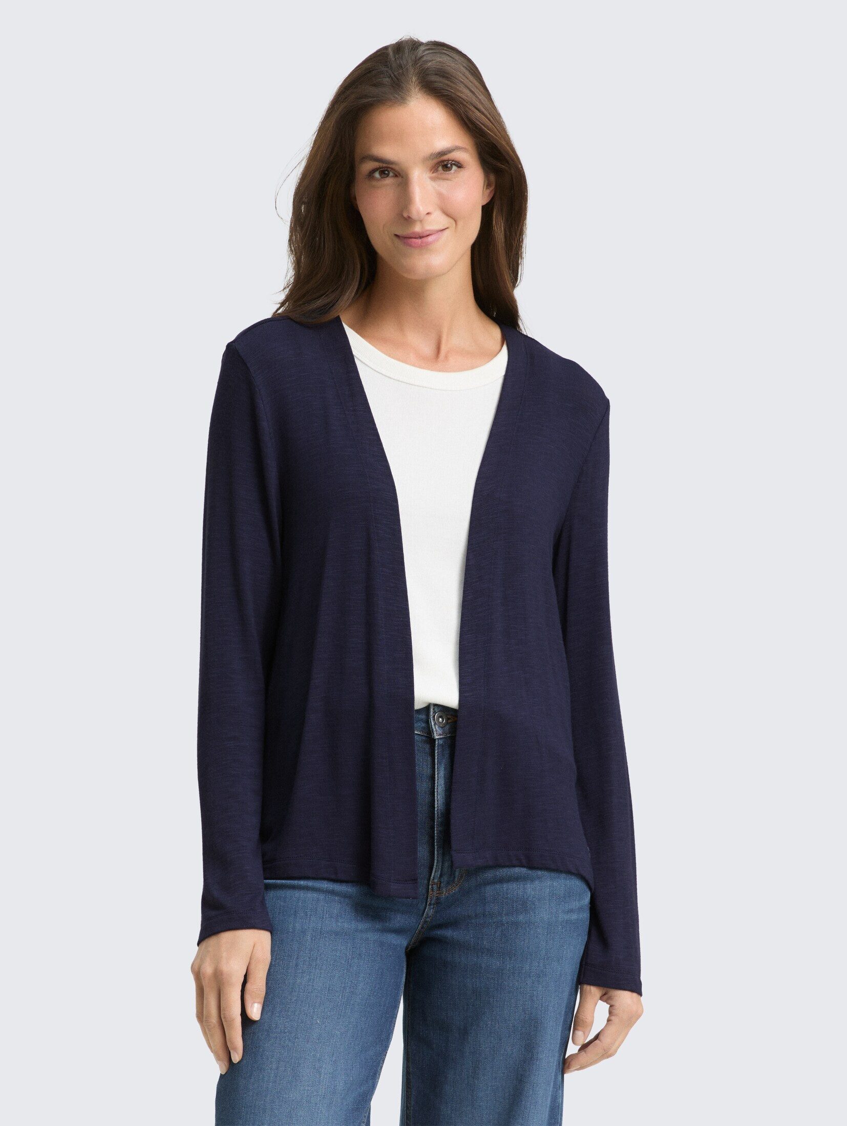 TOM TAILOR Langarmshirt T-Shirt Basic Cardigan günstig online kaufen