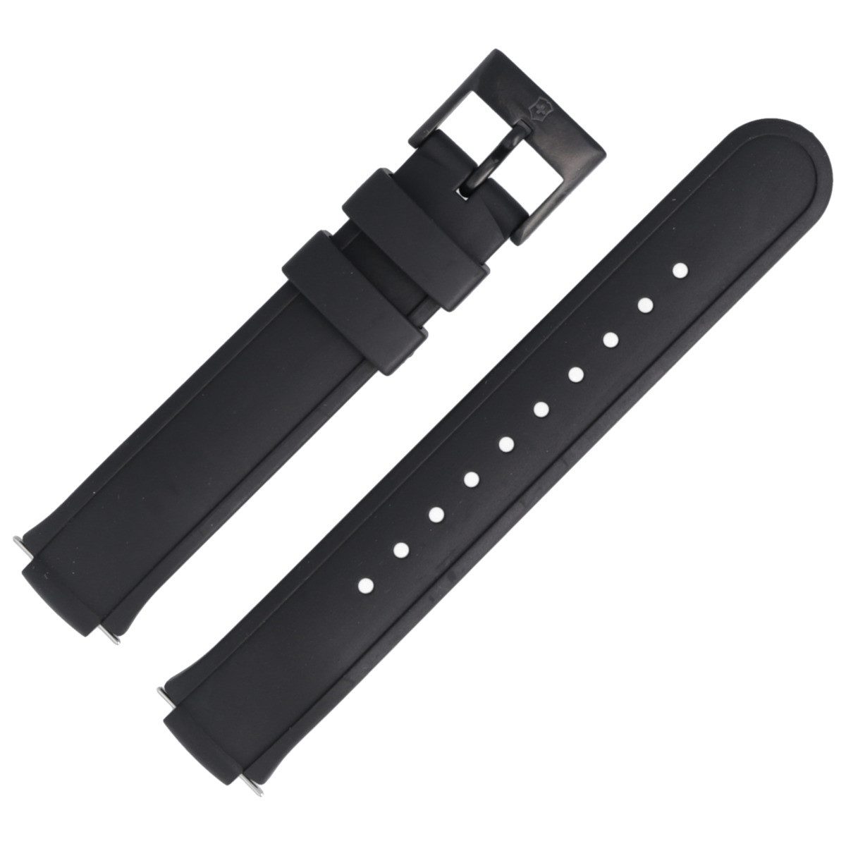 Uhrenarmband 13mm Kunststoff Schwarz 2344