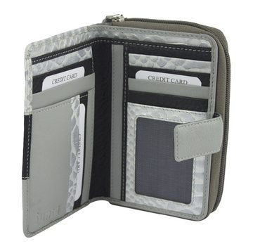 Sunsa Geldbörse Leder Geldbeutel Portemonnaie aus Lederresten Brieftasche, echt Leder, mit RFID-Schutz, in zeitlosen Design