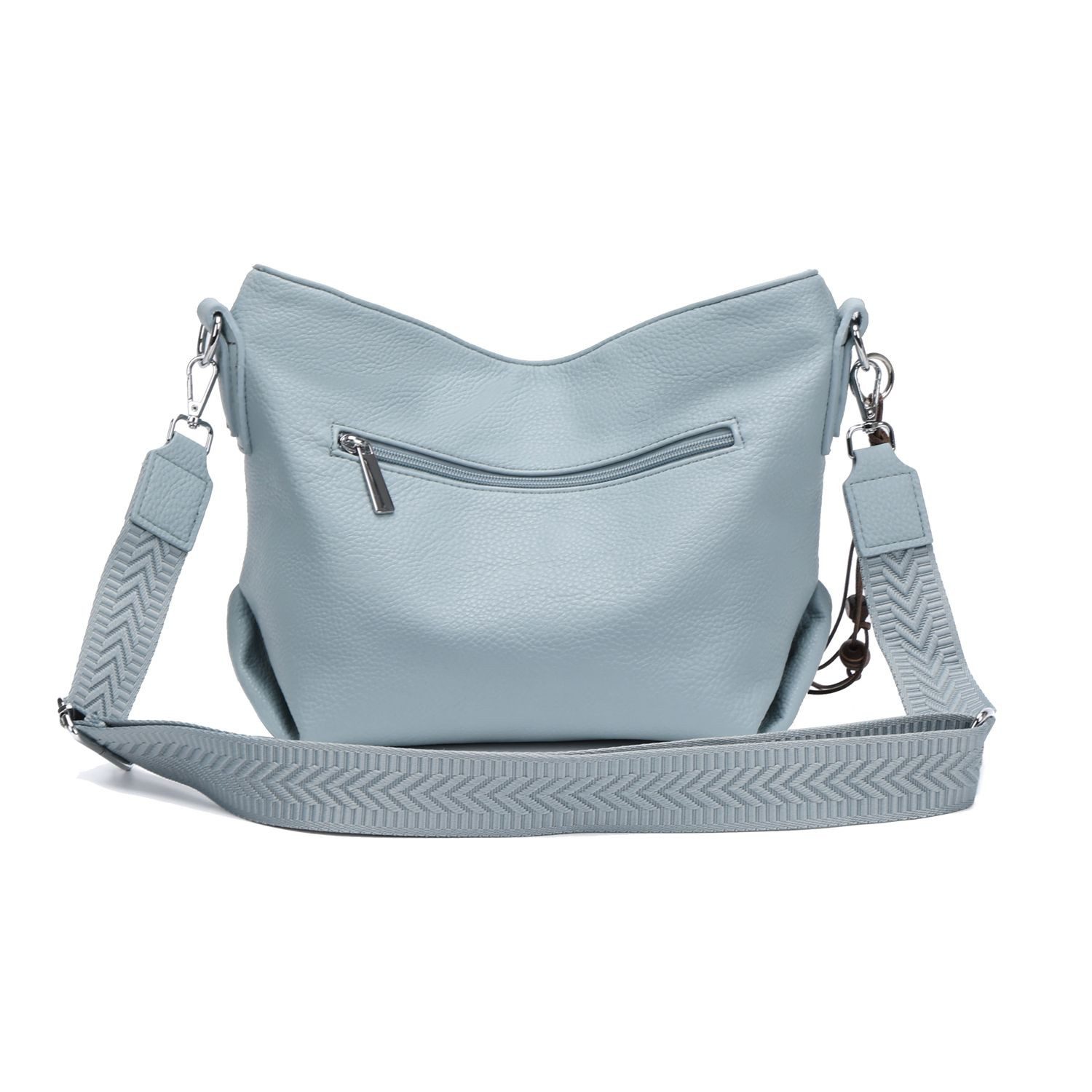 ITALYSHOP24 Schultertasche Damen Tasche Shopper HOBO Cross Over Body Bag Umhängetasche Weekender, große 3xFach geteiltes Hauptfach, Freizeit Abend Urlaub, Leder Optik