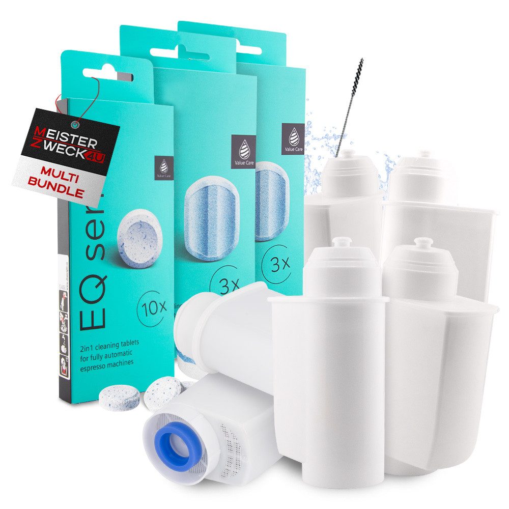 MEISTERZWECK4U Kaffeevollautomaten-Reinigungsset (Spar-Set, [1-St. 6 Filter, Siemens Reiniger (10), Siemens Entkalker (6), Bürste Pflegeset für Kaffeevollautomaten – 6 Filter & Siemens Reinigung)