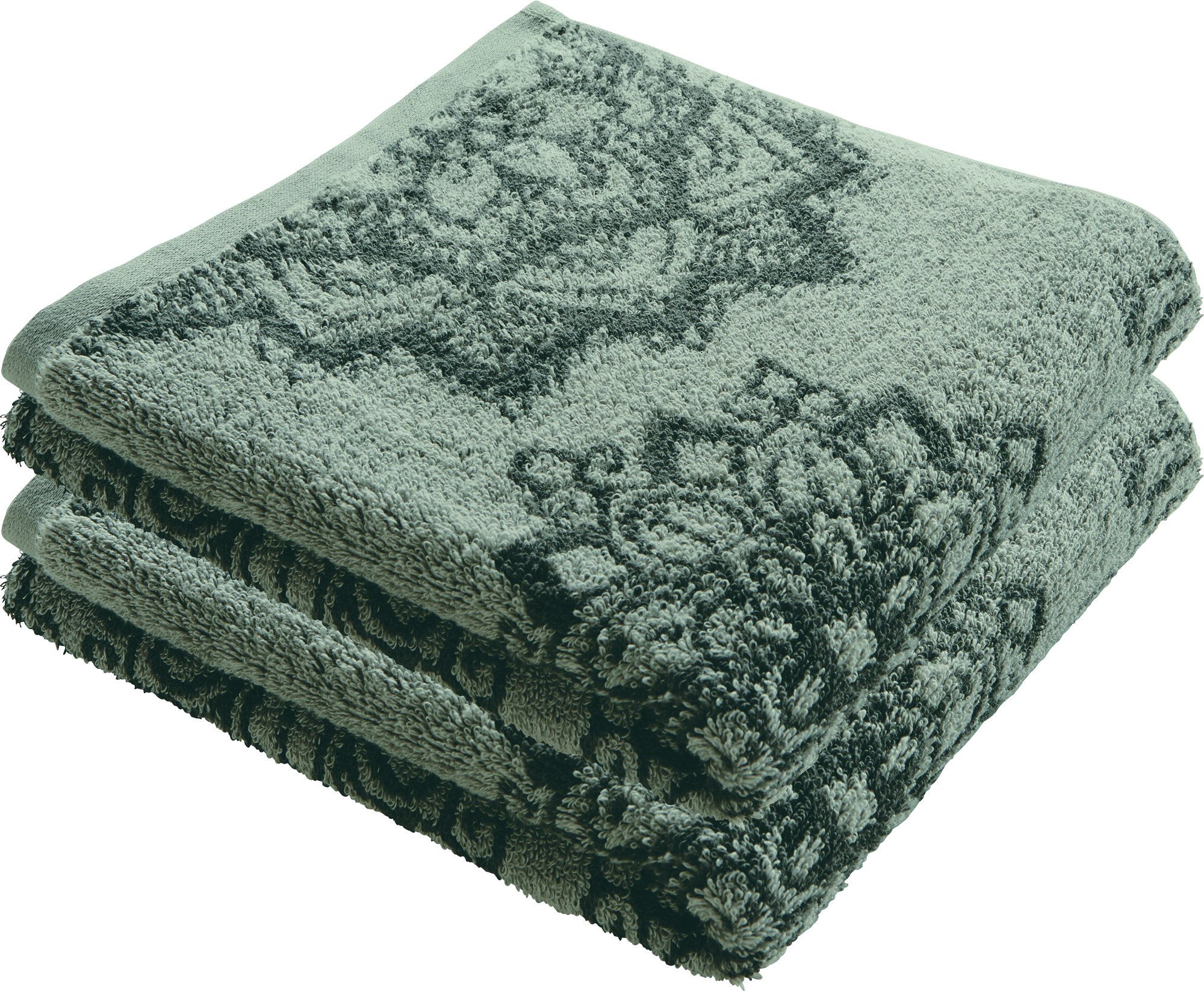 Erwin Müller Handtuch Handtuch "Mandala" 2er-Pack, Frottier/Jacquard, Walk-Frottier Motiv