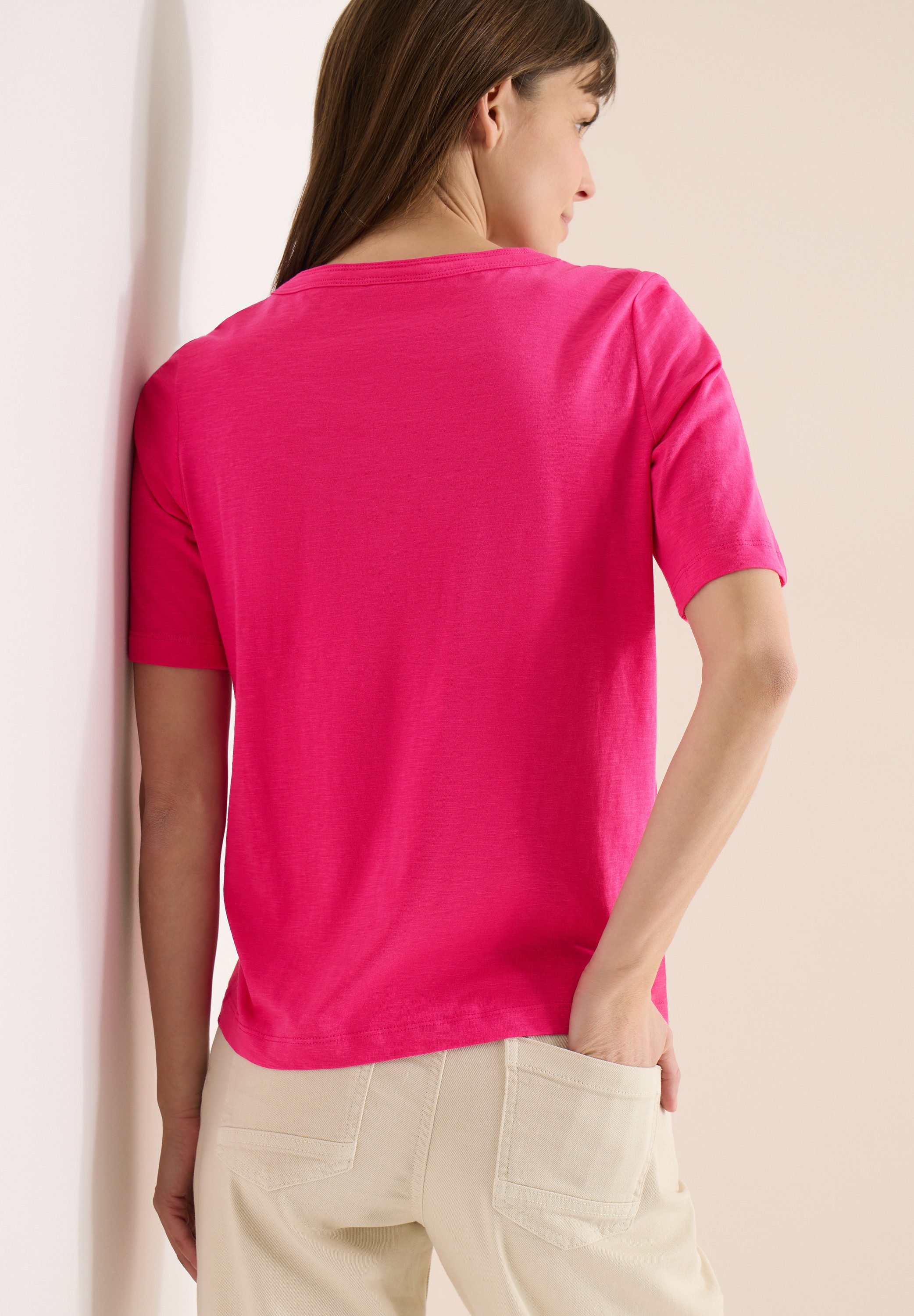 CECIL Kurzarmshirt aus weicher Baumwolle