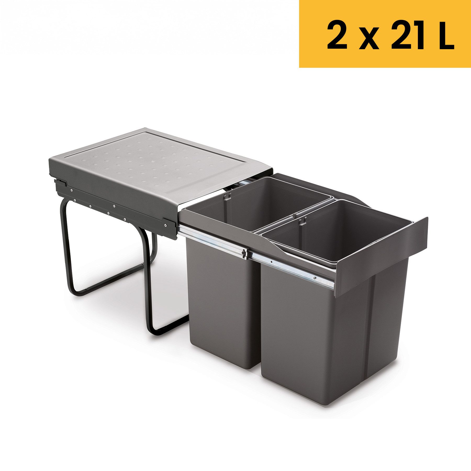 SIEGWERK Einbaumülleimer SIEGWERK - DuoSort 442 2-fach 42l einfache Montage