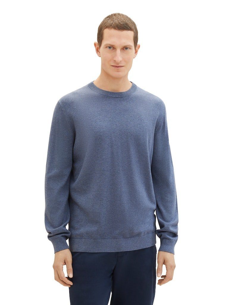 Tom Tailor Herren Rundhals Pullover BASIC CREWNECK - Relaxed Fit günstig online kaufen