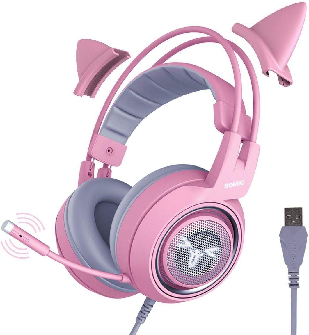 (Elegantes Gaming-Headset Sound Stilvolles Sound Surround LED-Beleuchtung., Gaming-Headset mit G951 und und Somic Gaming-Headset 7.1 7.1 LED-Licht) mit Surround