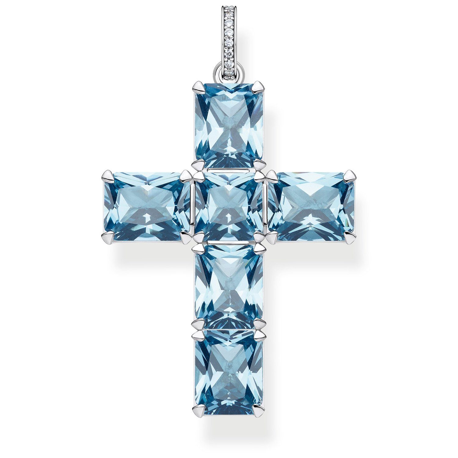 THOMAS SABO Kreuzanhänger Kreuz Aqua/We...