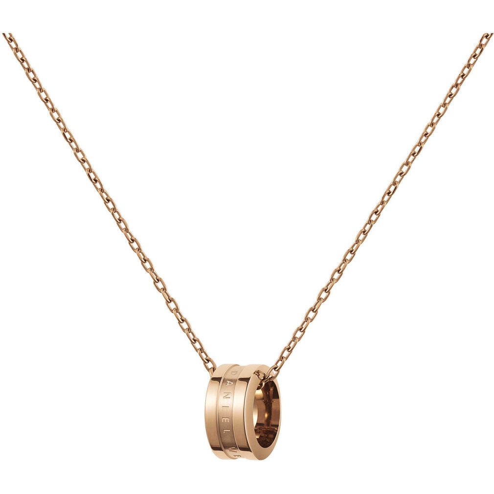 Daniel Wellington Kette mit Einhänger Fashion Halskette mit rundem Anhänger Elan DW00400158