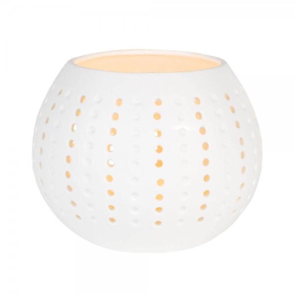 Räder Windlicht Design Teelichthalter Lichttasse Lochlinien Weiß (9cm) günstig online kaufen