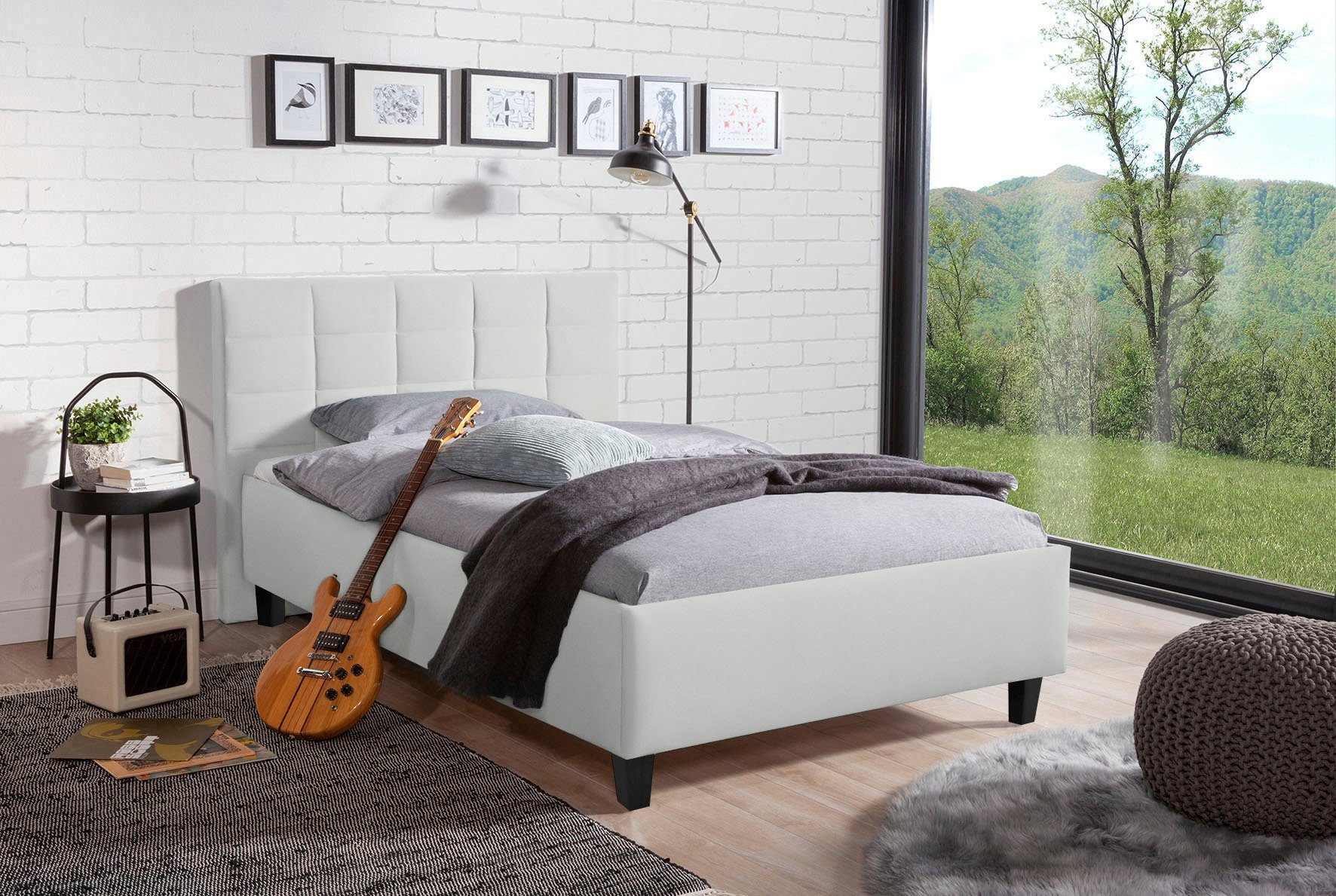 alina Polsterbett Ricardo, Füße schwarz günstig online kaufen