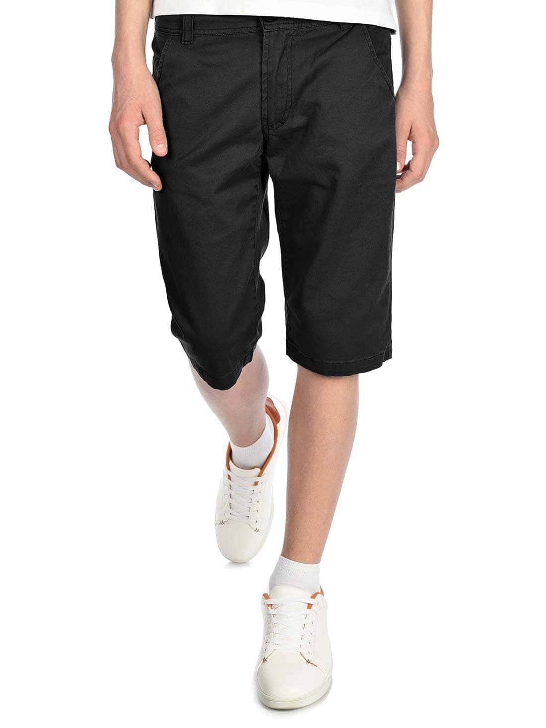BEZLIT Chinoshorts Kinder Jungen Chino Shorts (1-tlg) mit elastischem Bund Schwarz