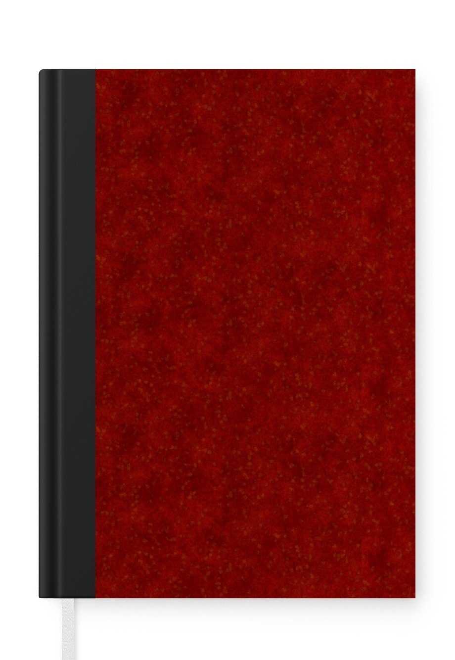 MuchoWow Notizbuch Rost - Rot - Muster, Journal, Merkzettel, Tagebuch, Notizheft, A5, 98 Seiten, Haushaltsbuch