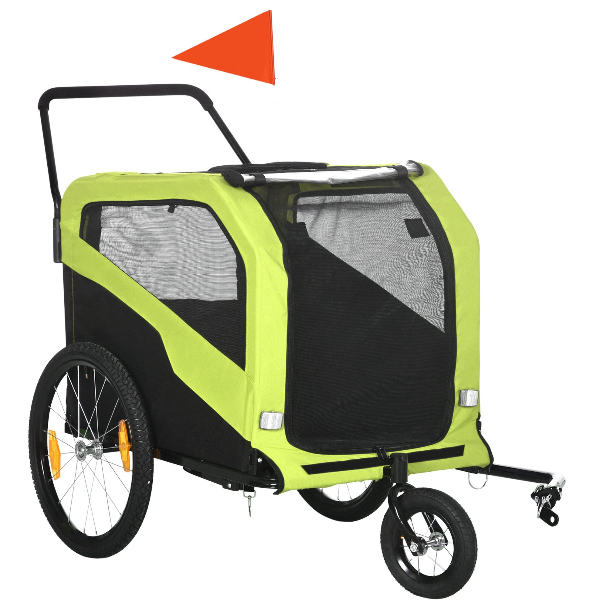 Fahrradhundeanhänger Fahrradanhänger für Hunde, Hundewagen mit Reflektoren