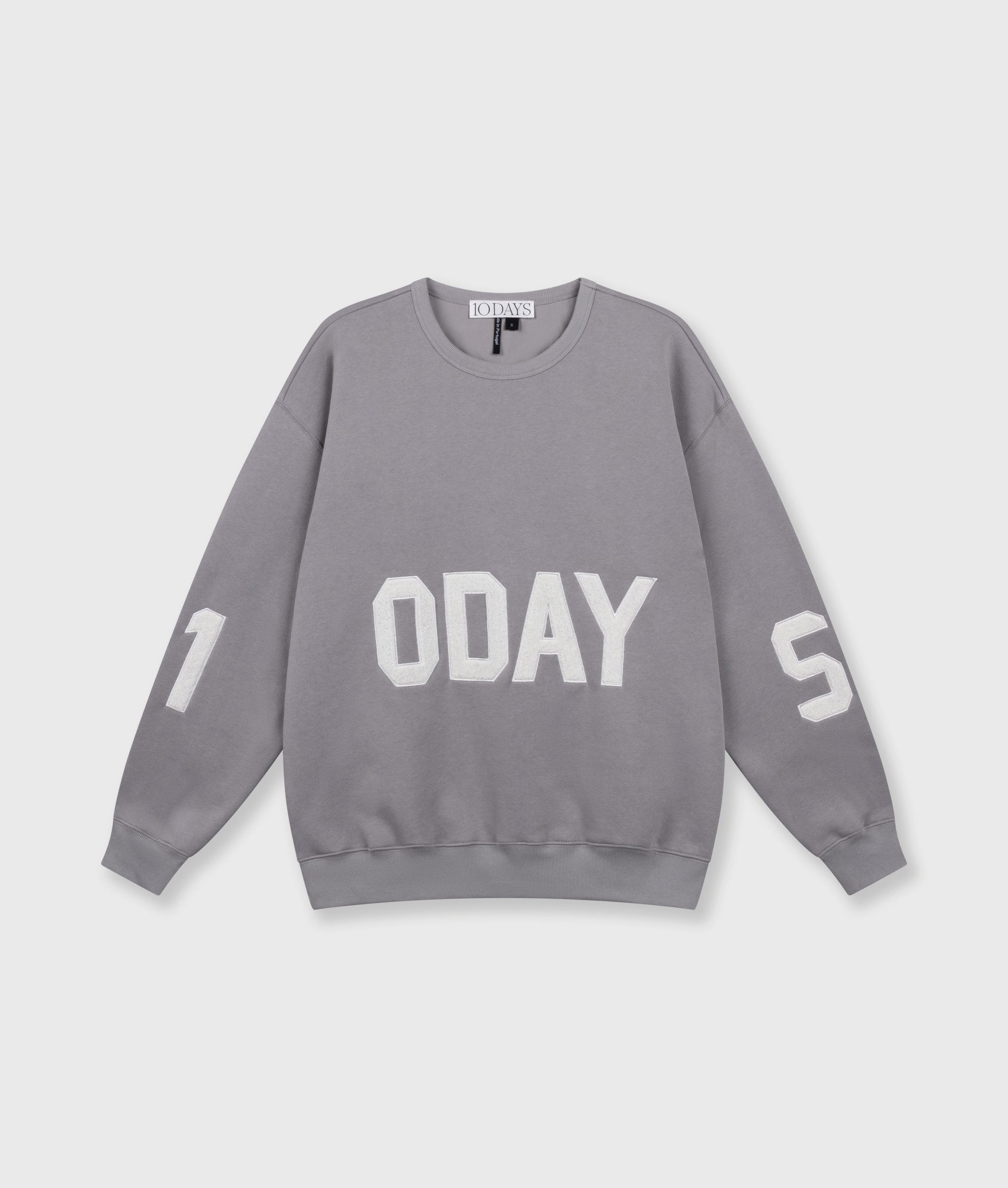 10DAYS Rundhalspullover statement sweater logo