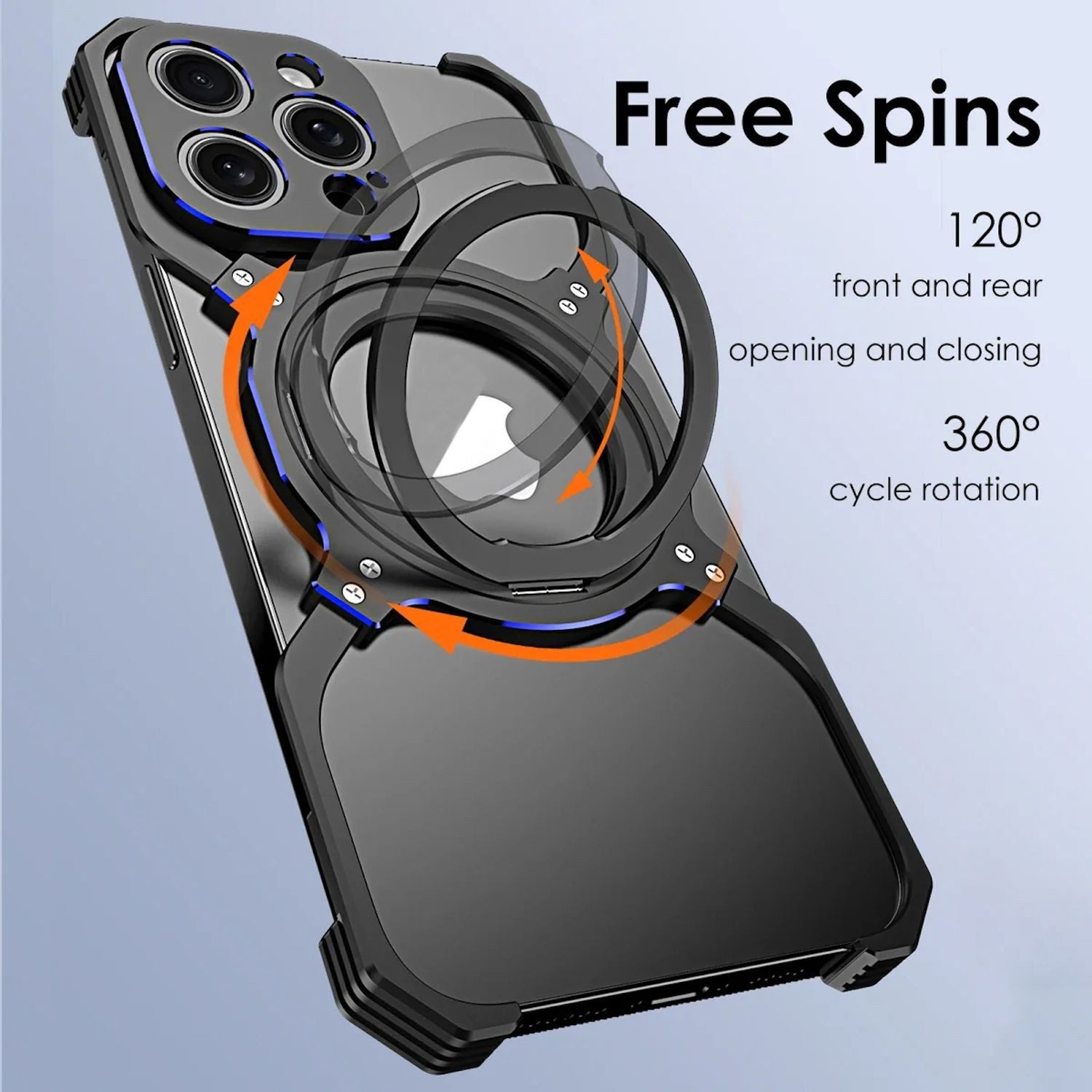 Wigento Smartphone-Hülle Für Apple iPhone 15 Pro Max Luxus Rahmen Metall Magsafe Case Hülle