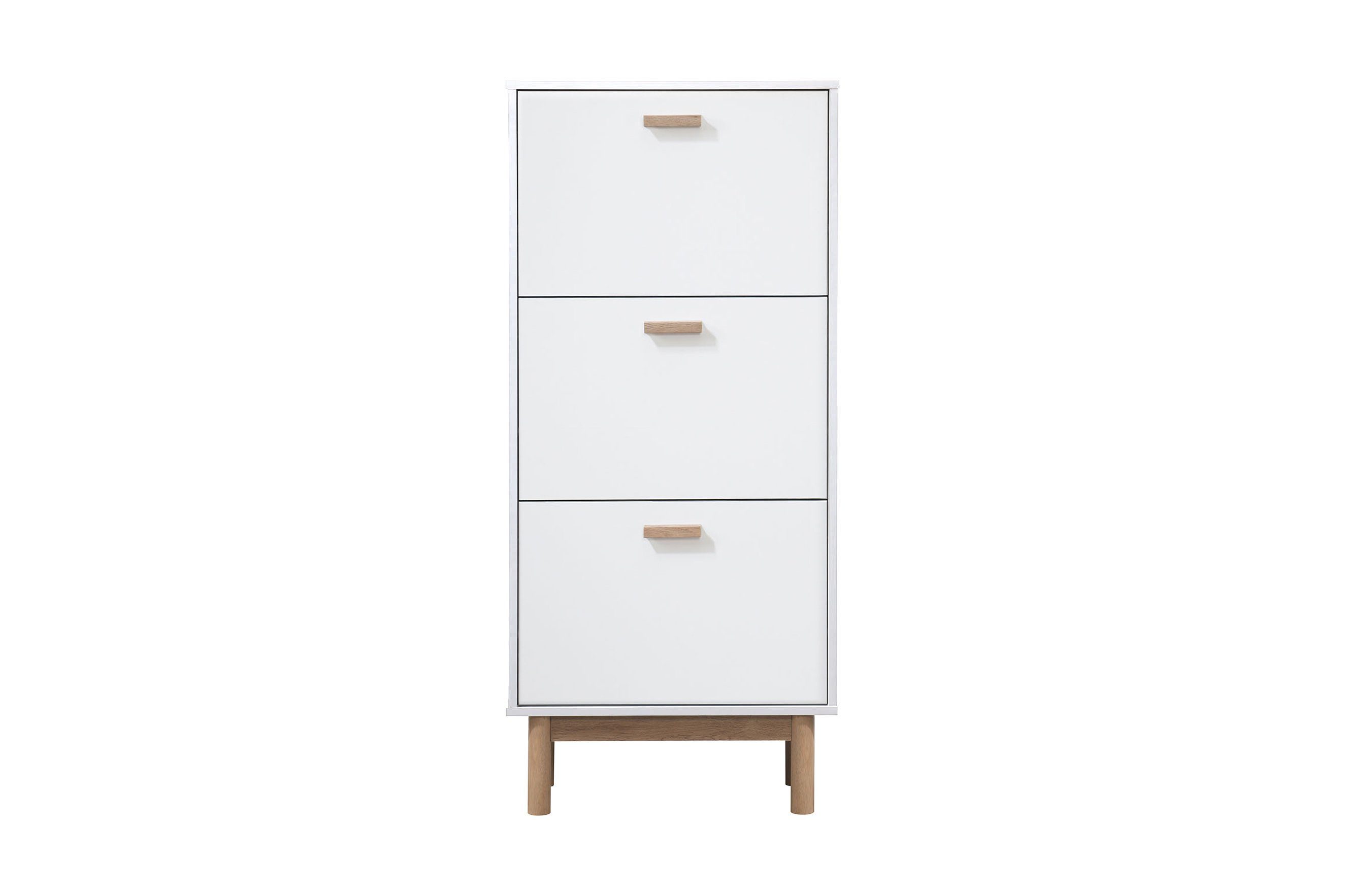 loft24 Schuhschrank Mason Schuhkipper mit 3 Klappen, Skandinavisches Design