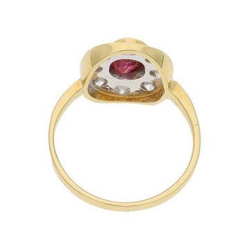 JuwelmaLux Fingerring JuwelmaLux Ring 750/000 (18 Karat) Gold mit Rubin und Brillanten JL30- (kein Set, 1-tlg)