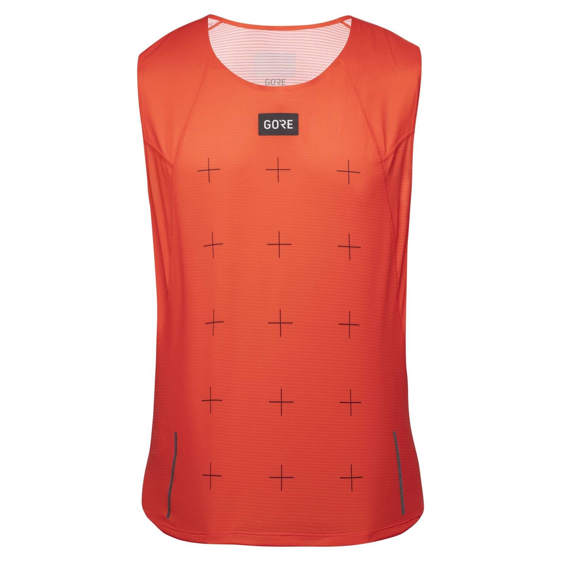 GORE® Wear Trainingsshirt Herren Laufshirt CONTEST DAILY SINGLET orangerot (1-tlg)