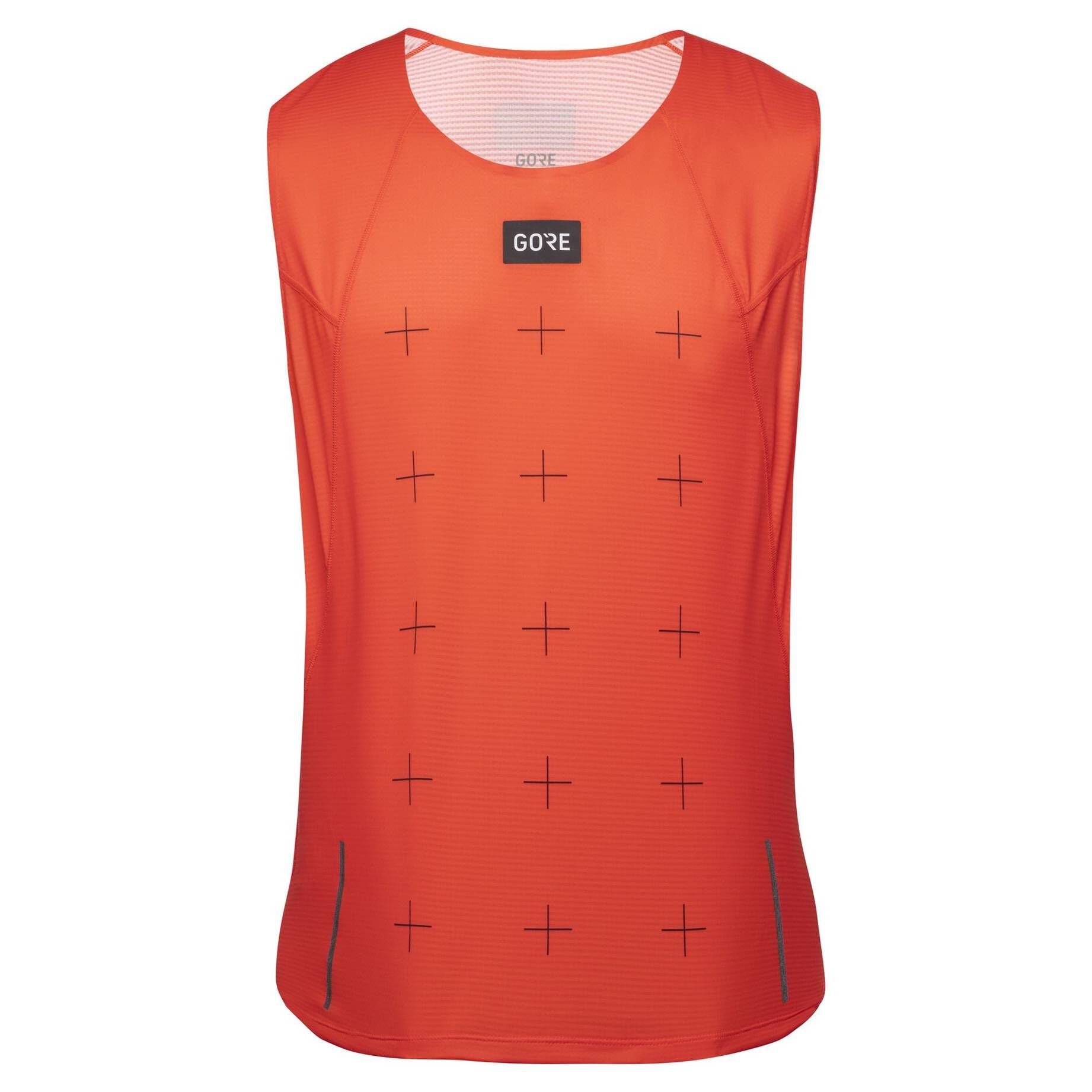 GORE® Wear Trainingsshirt Herren Laufshirt CONTEST DAILY SINGLET orangerot (1-tlg) orange mandarine (506)