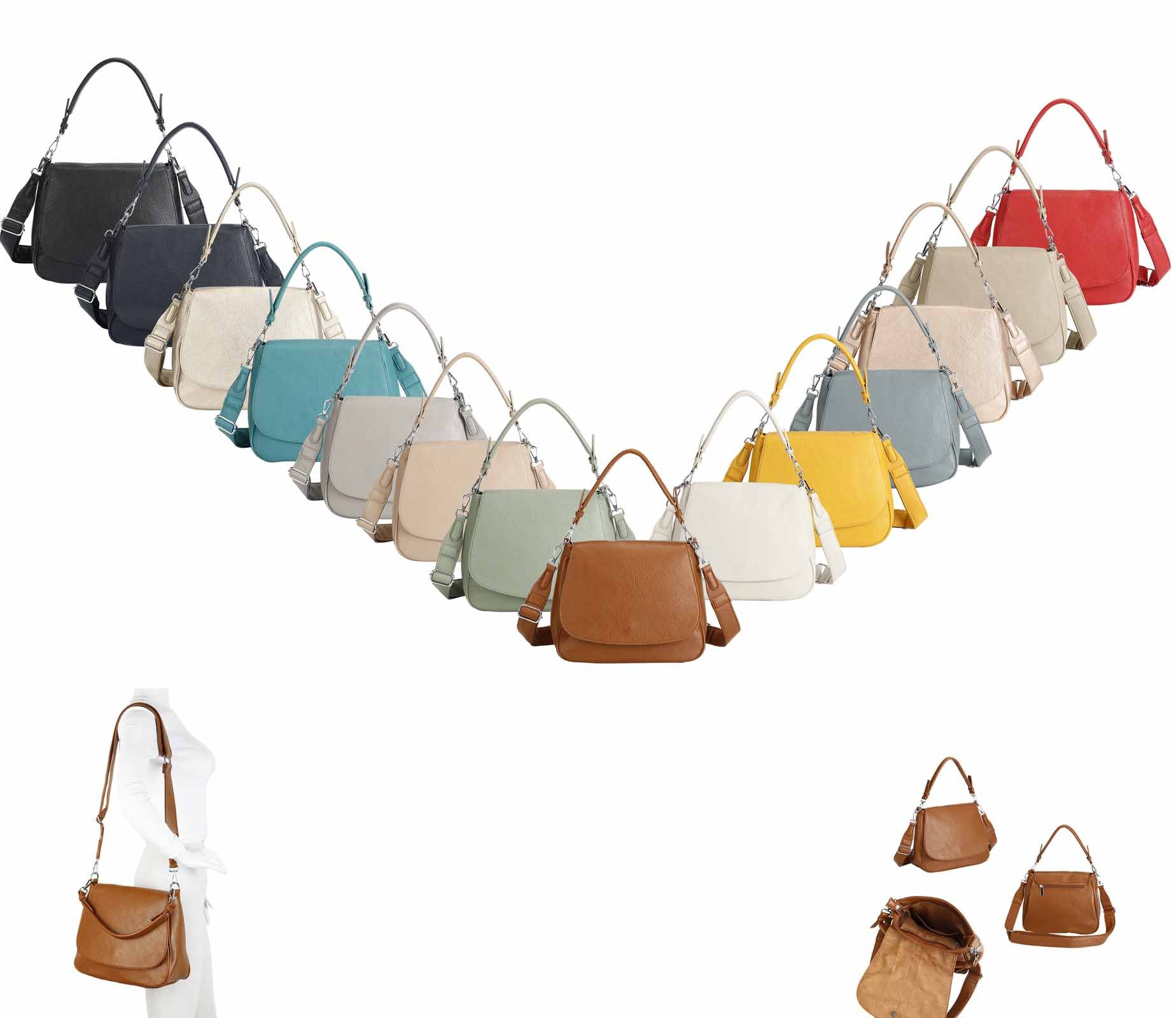 ITALYSHOP24 Schultertasche DAMEN TASCHE SHOPPER Umhängetasche günstig online kaufen