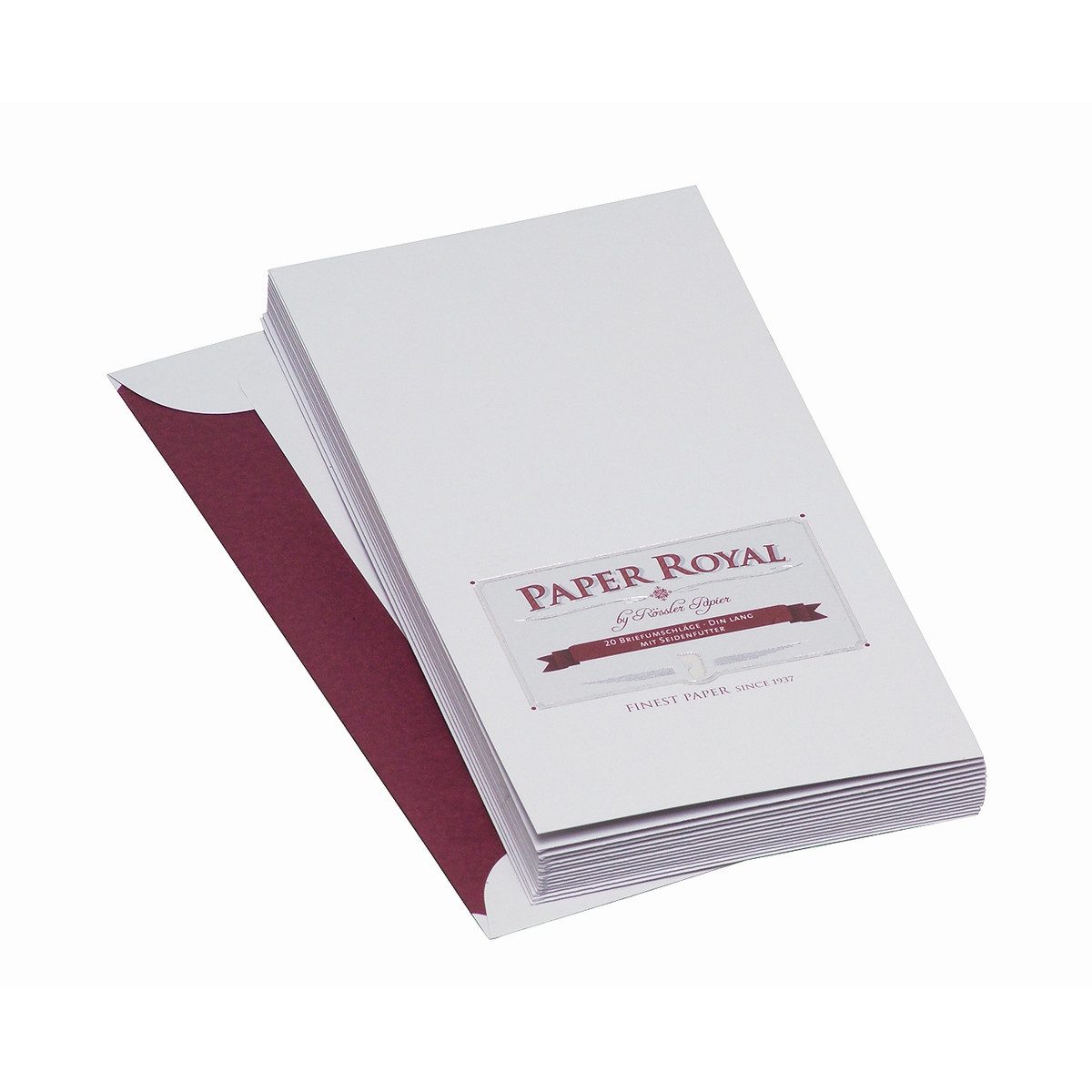 Rössler Briefumschlag RÖSSLER Briefumschläge Paper Royal eisgrau DIN lang 20 Stück