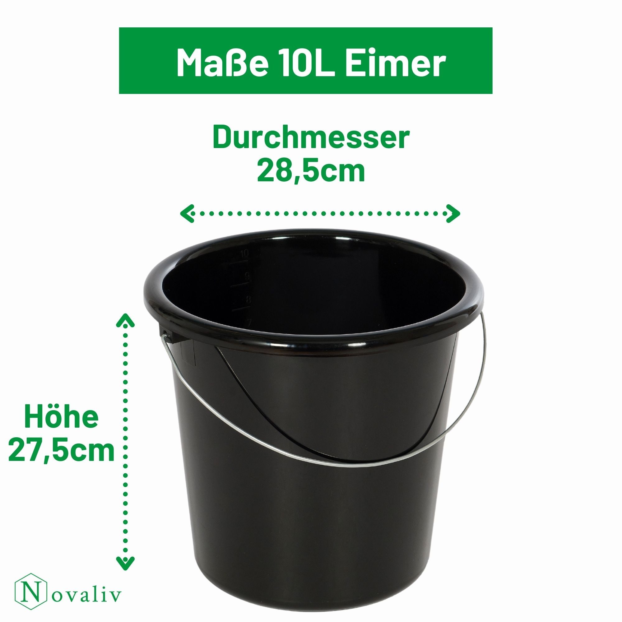 Thumbnail - Novaliv Putzeimer -, (4-tlg), mit Maßeinteilung, Griff aus Metall