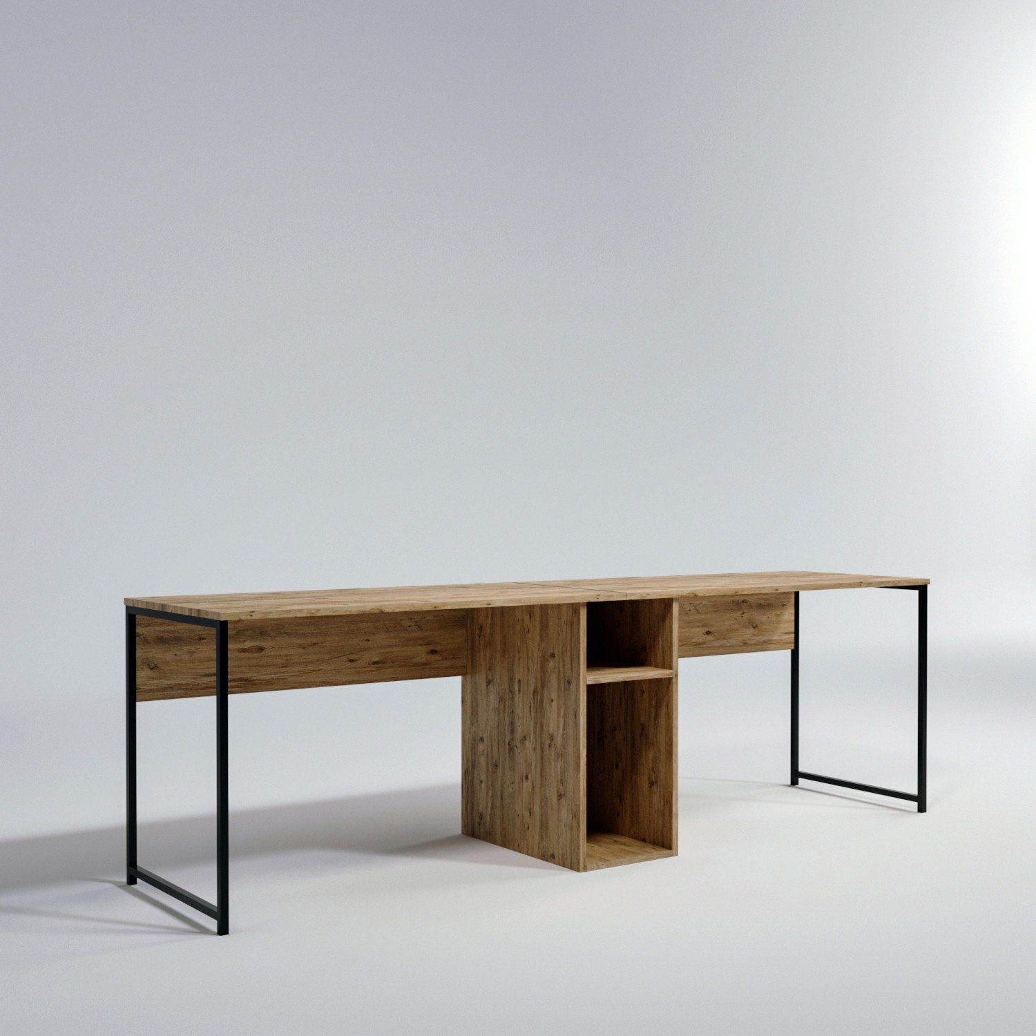 Masası eichenfarbig, İkili Skye cm Çalışma Couchtisch Decor 74x240x60 L196LCV,