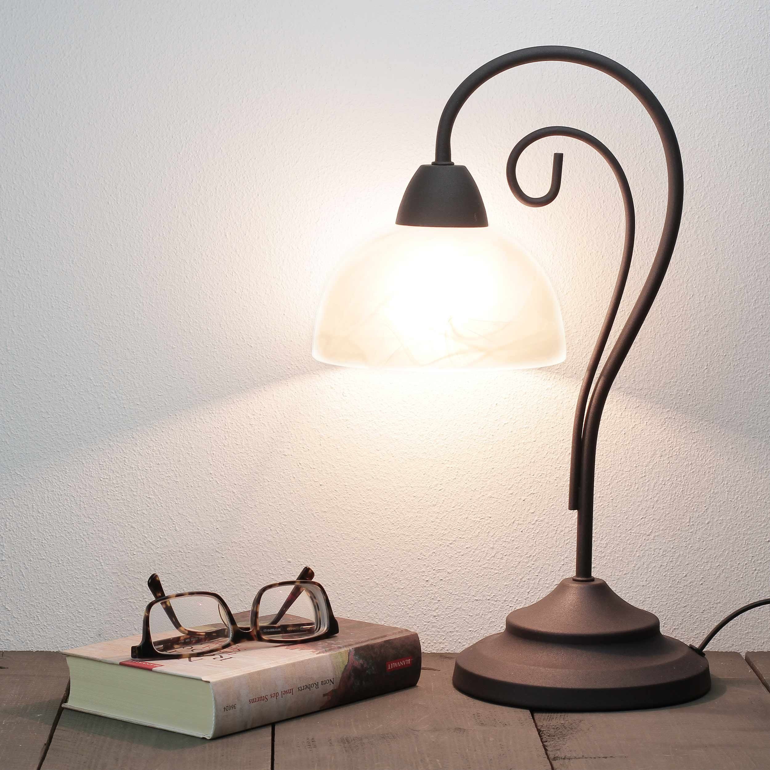 Tischlampe Nachttischlampe Tischlampe Leuchtmittel, Rustikal Licht-Erlebnisse ohne Lampe COUNTRY, Schlafzimmer