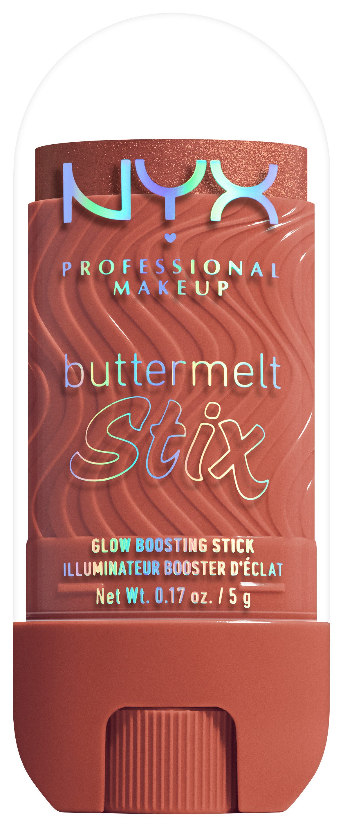 NYX PROFESSIONAL MAKEUP Highlighter BUTTERMELT STIX GLOW BOOSTING HIGHLIGHTER STICK, mit Cupuaçu- und Kokosnussbutter, für einen ultimativen Glow