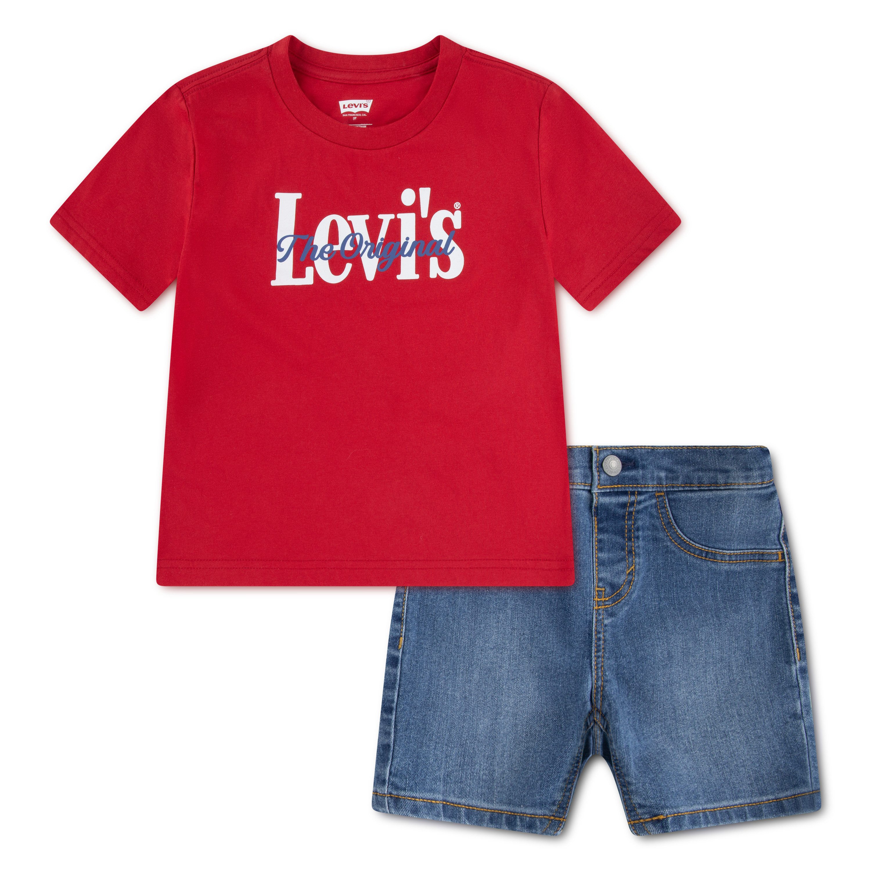 Levi's® Kids Shirt & Shorts LVB HD AOP LOGO TEE & SHORT SE (2-tlg) for Boys, 2 tlg. Set